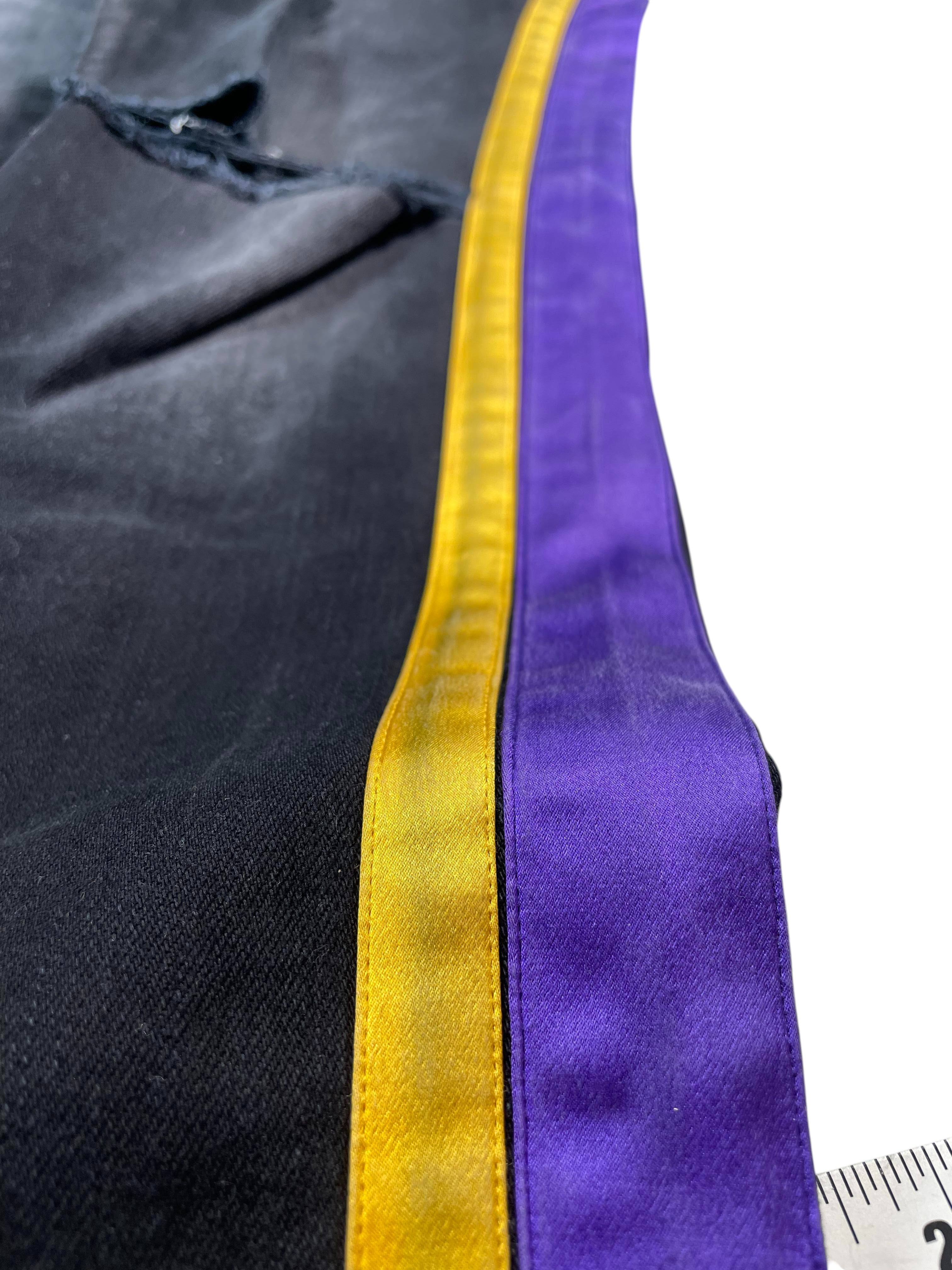 Amiri Yellow & Purple Stripe Black Jeans