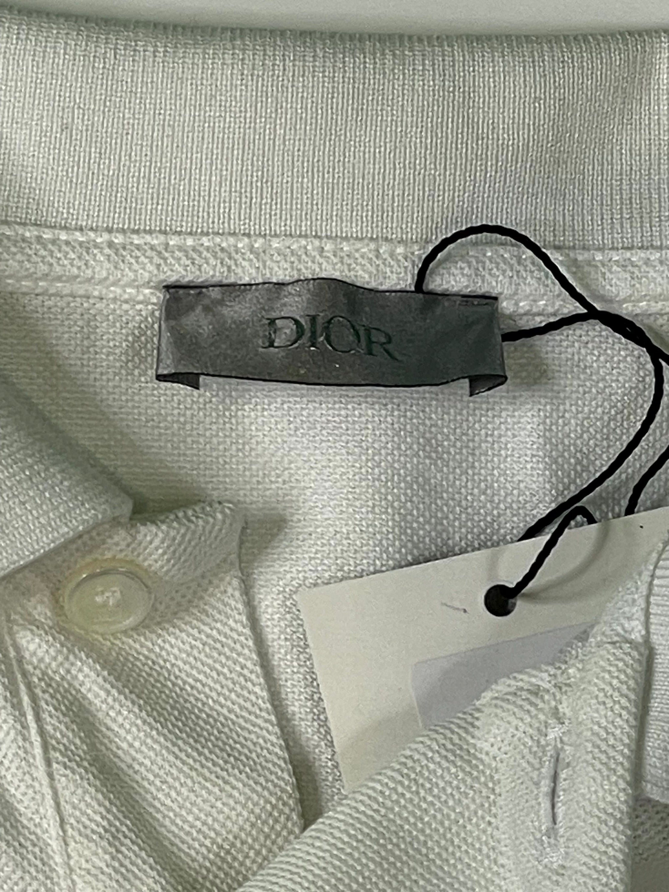 Dior Scribble Logo White Polo