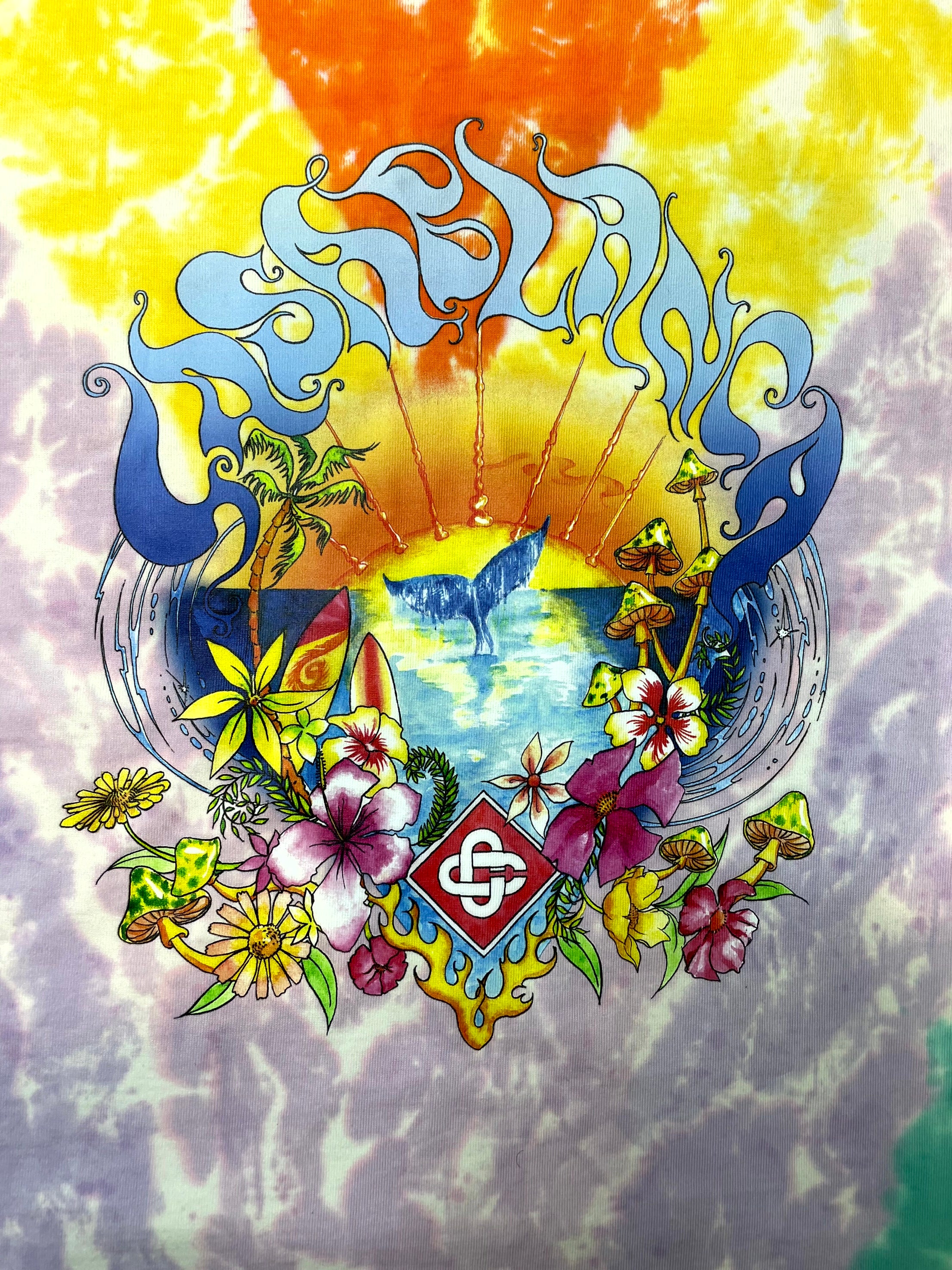 Casablanca Surf Trip Tie Dye Multicolor Tee