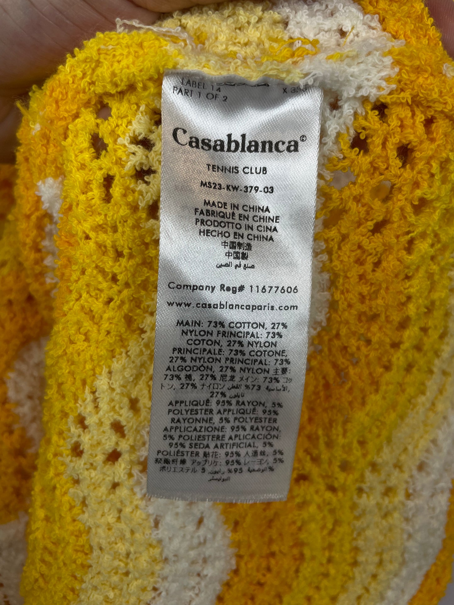 Casablanca Towel Yellow Stripe Set