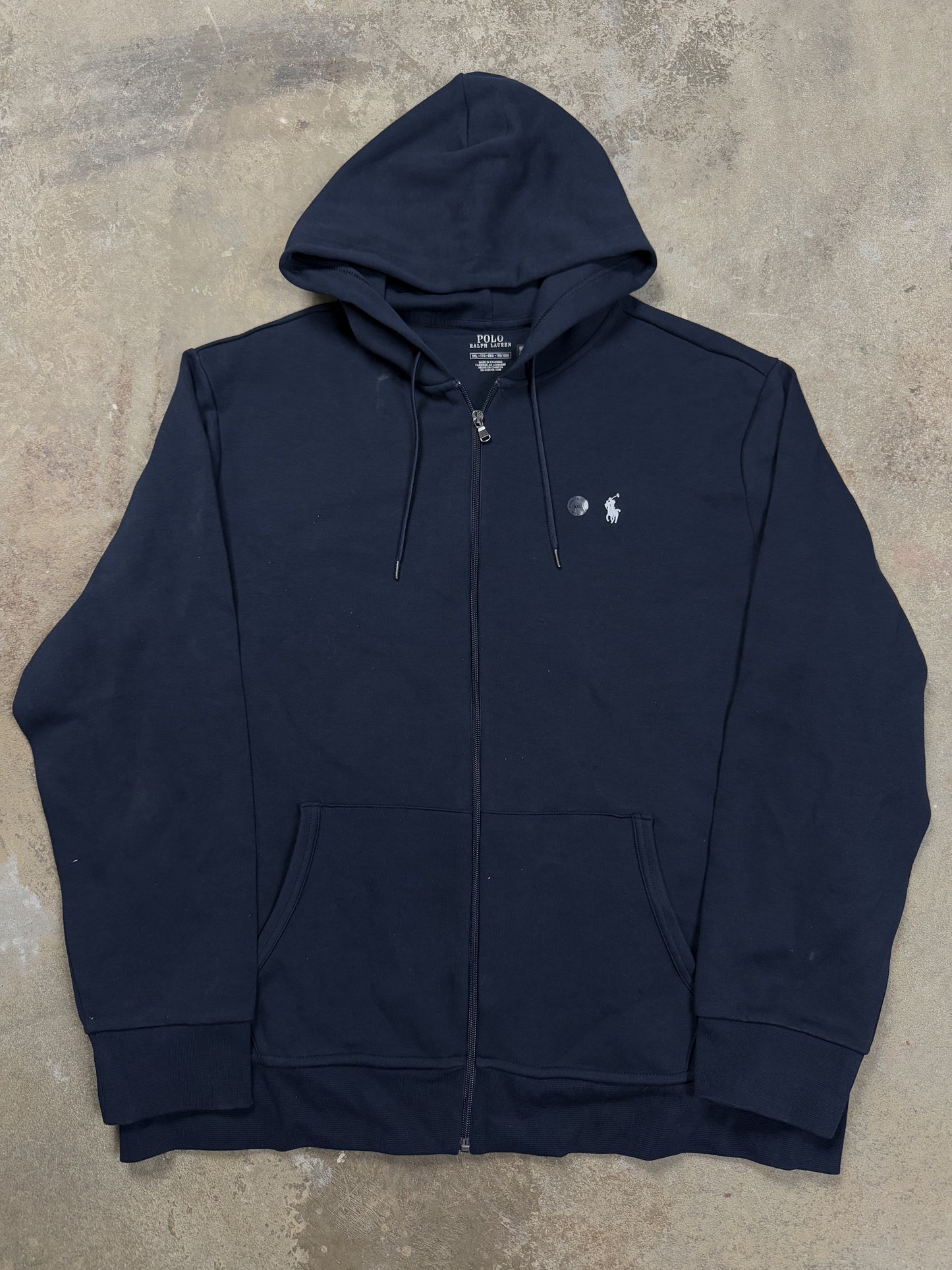 Polo Zip Up Navy White New With Tags XXL