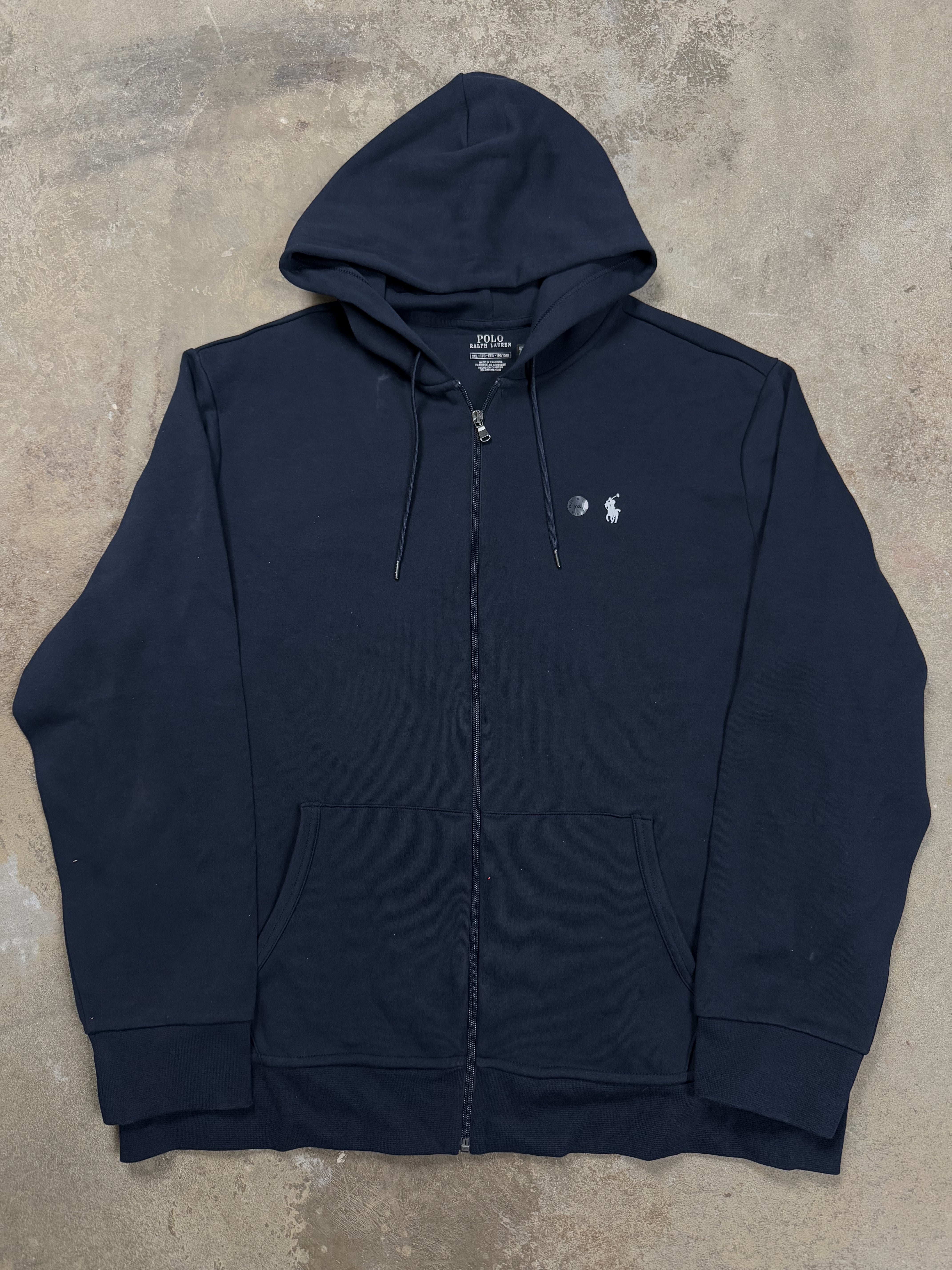 Polo Zip Up Navy White New With Tags XXL