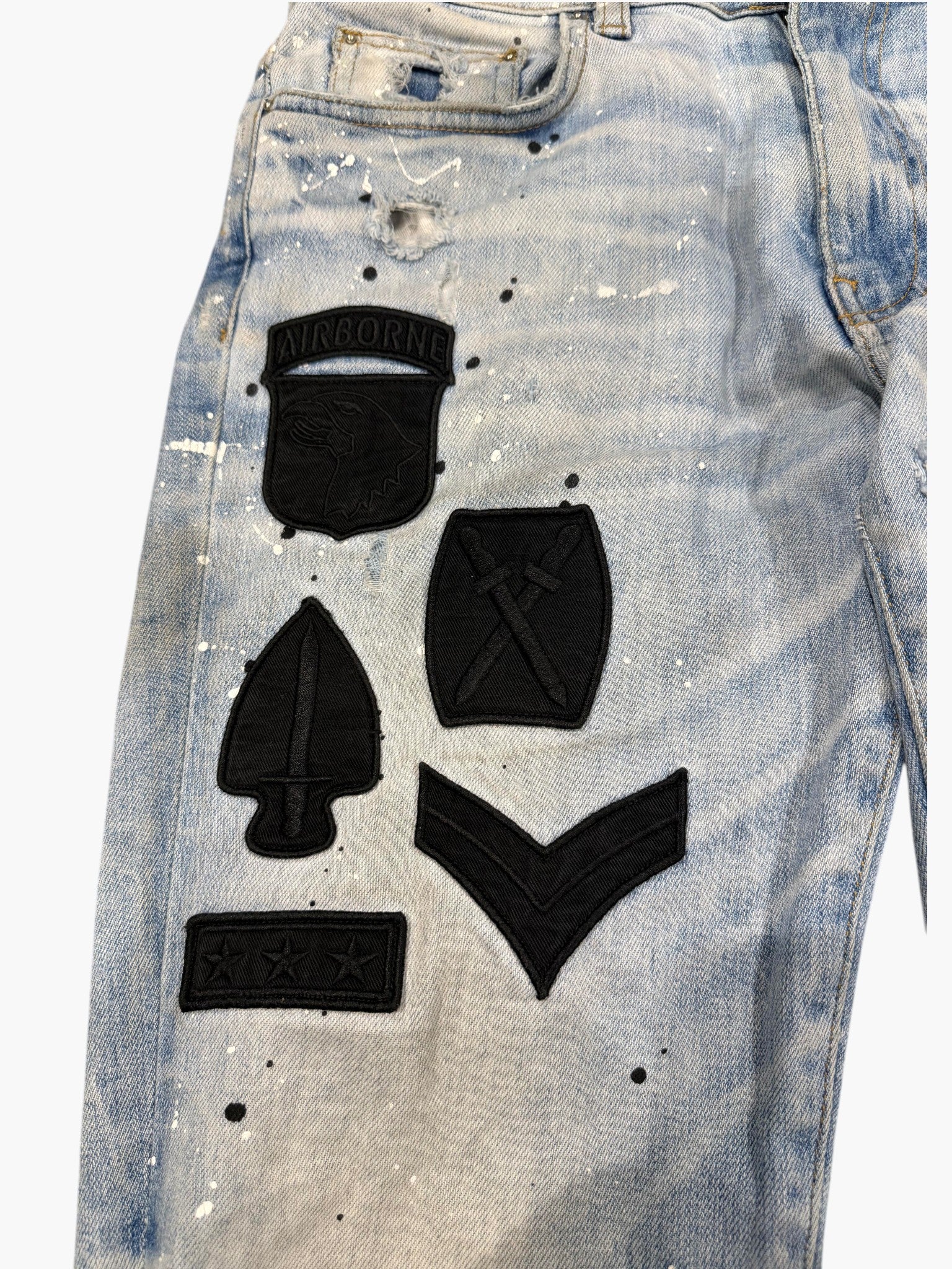 Purple Brand Knee Rip Black Jeans