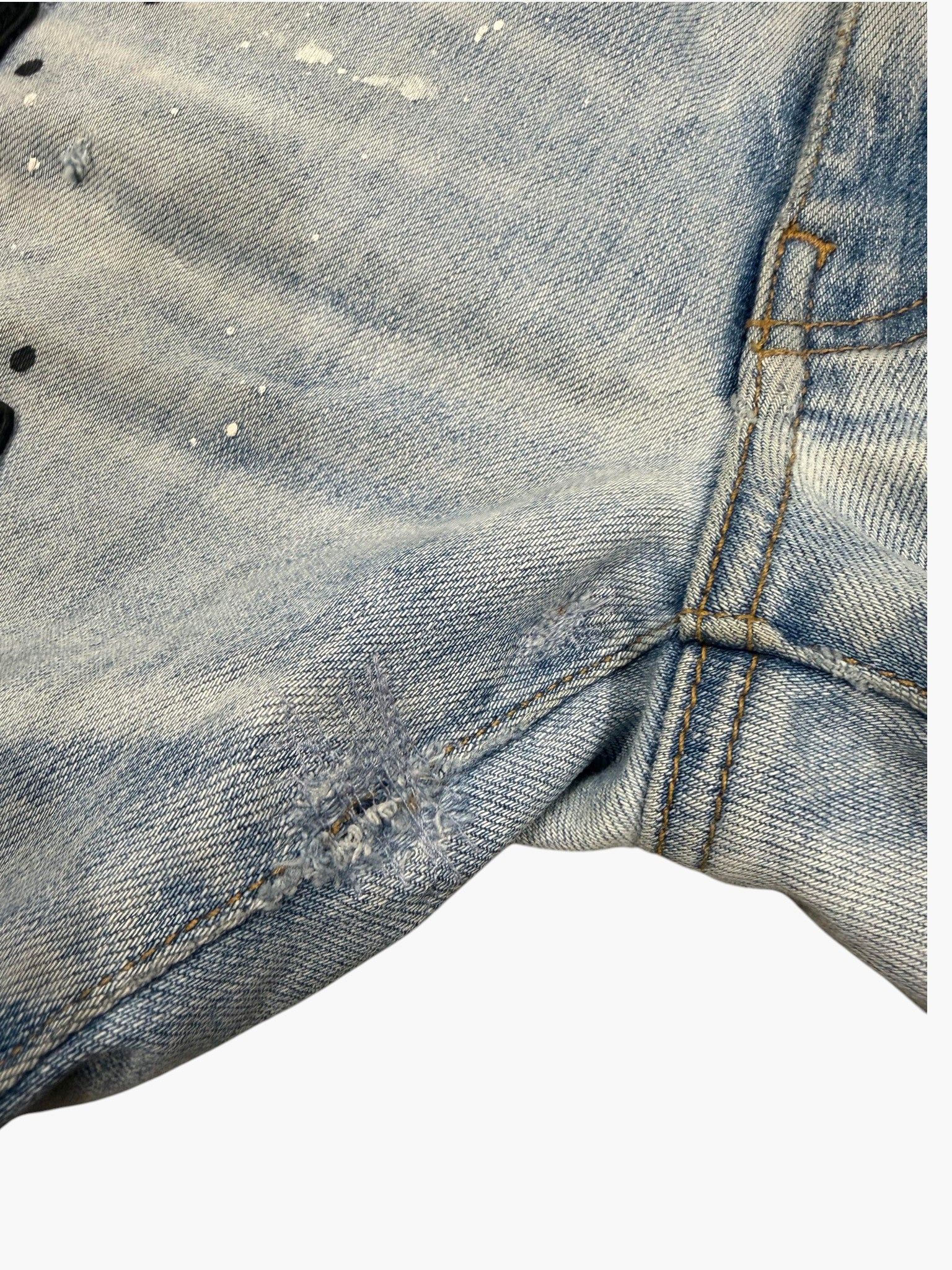 Purple Brand Knee Rip Black Jeans