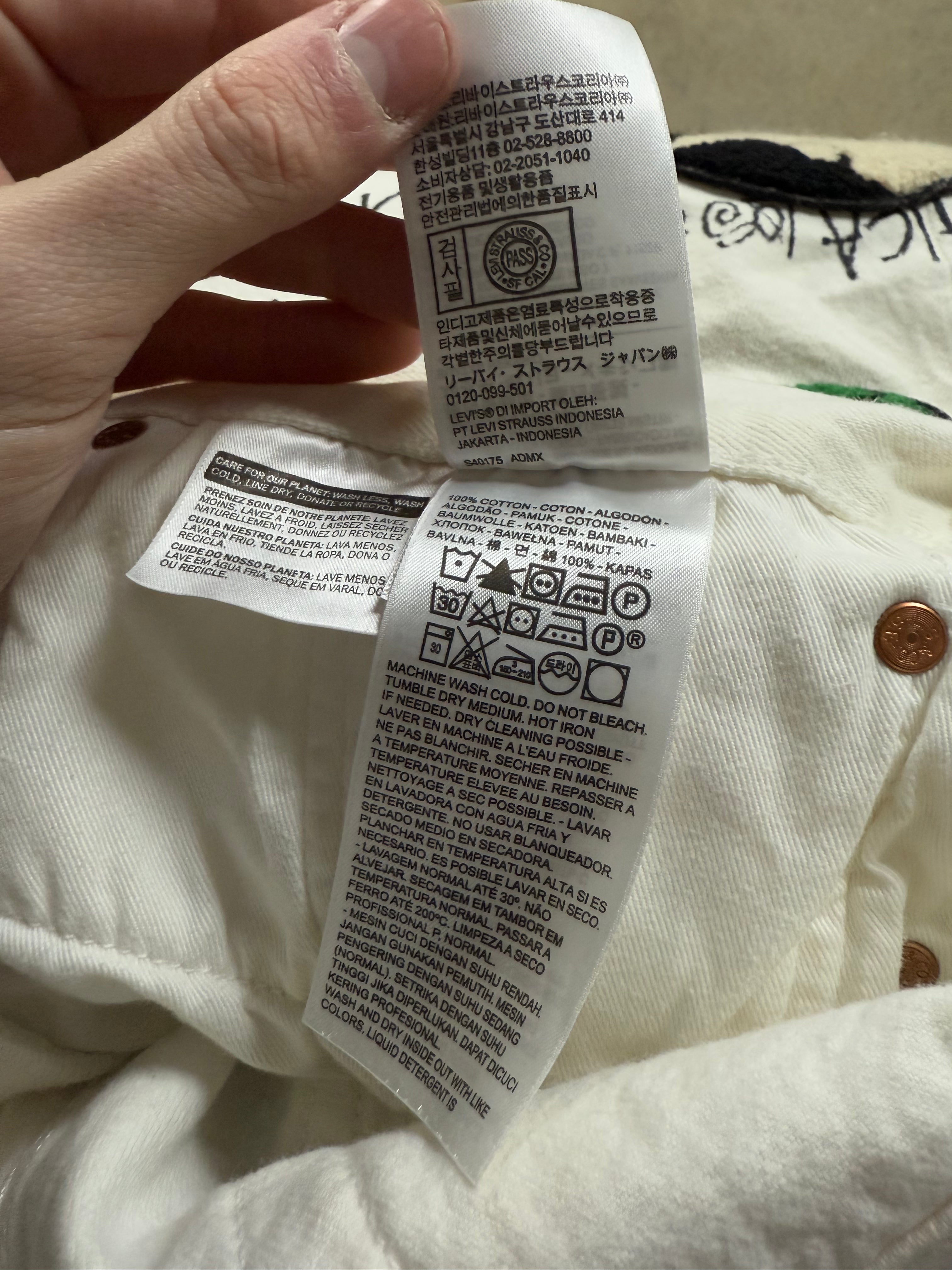 Denim Tears Stussy Jeans White Used 31