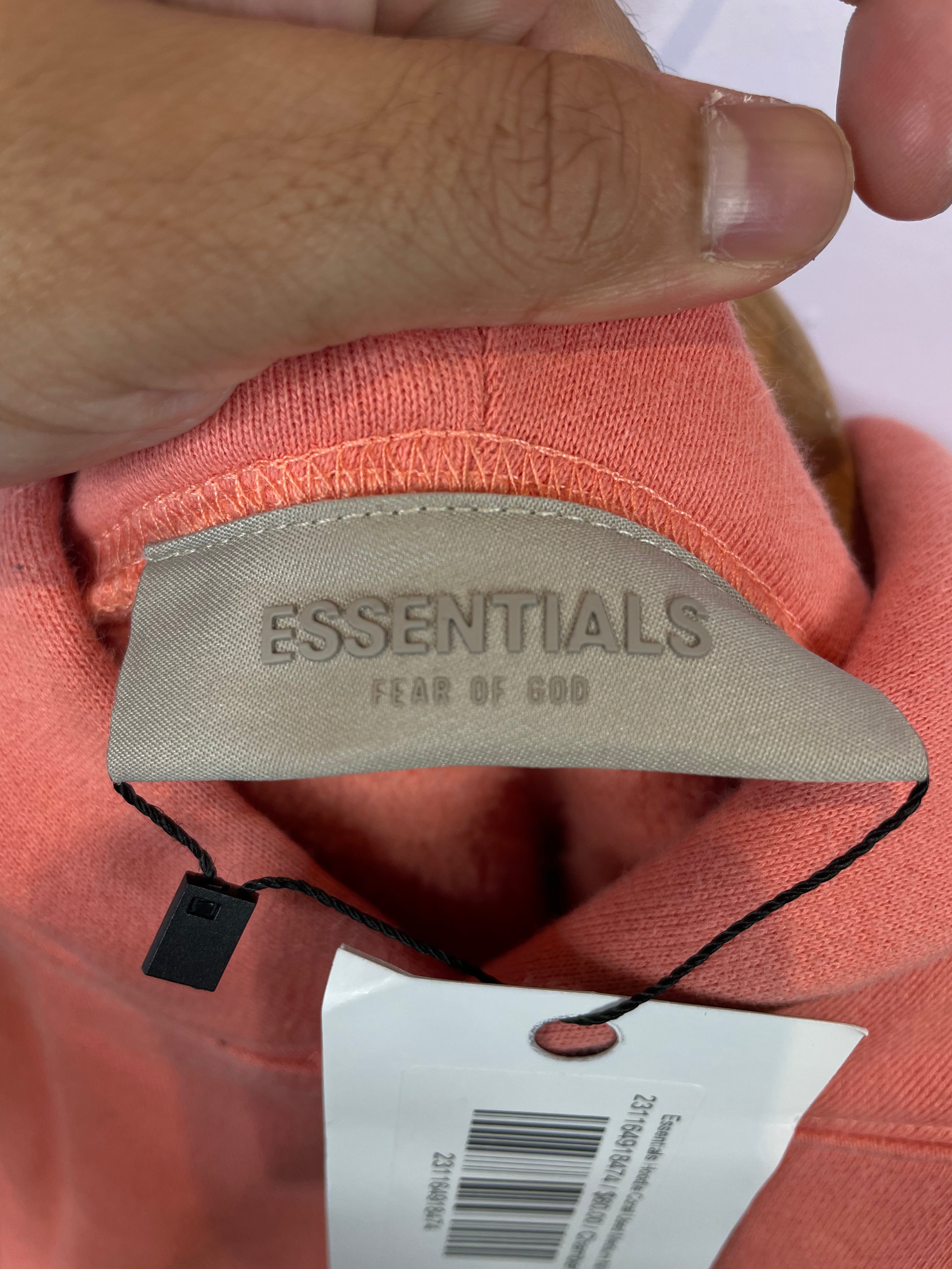Essentials Coral Logo Hoodie
