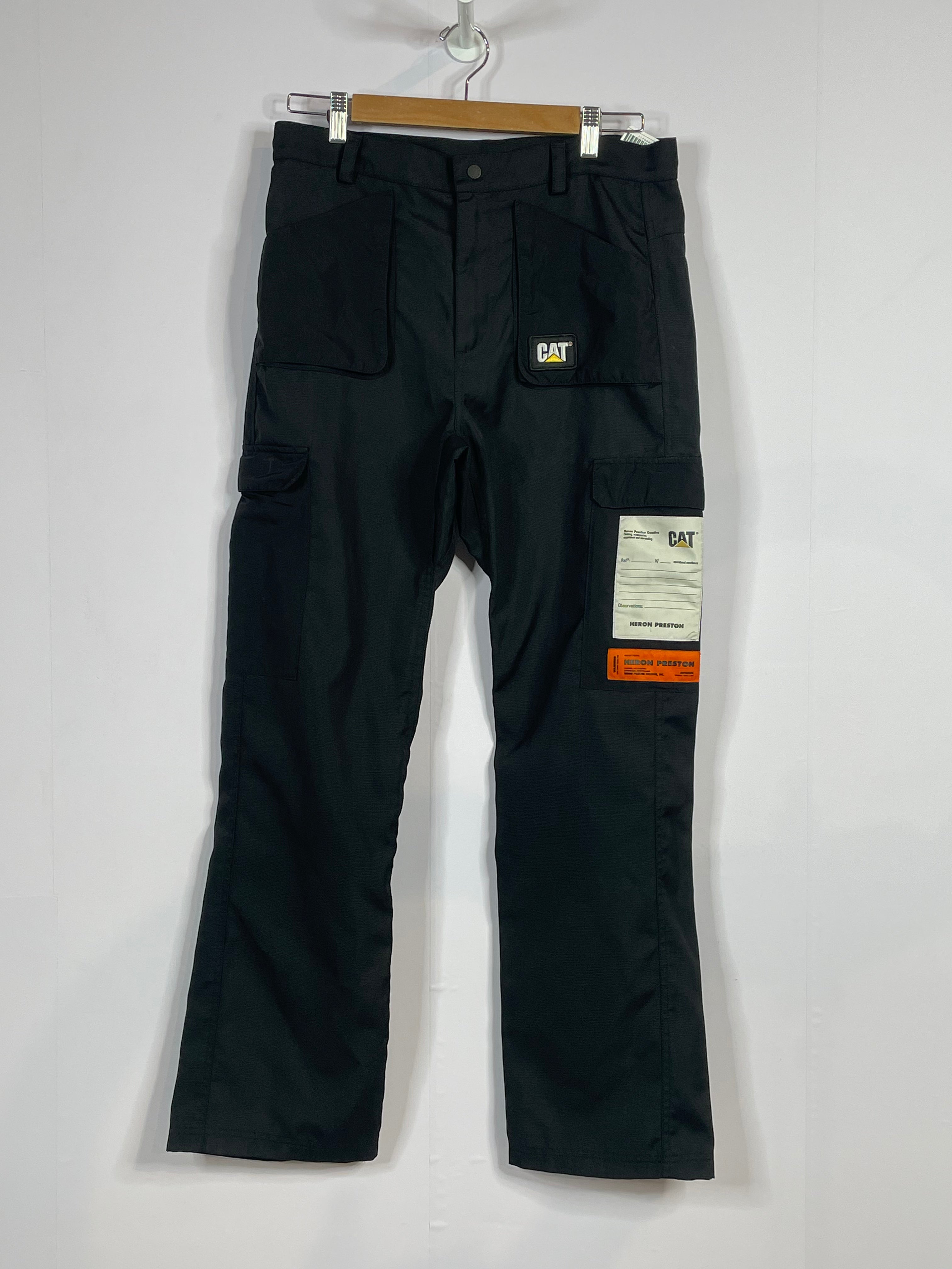 Heron Preston CAT Cargo Pants Black Used Small
