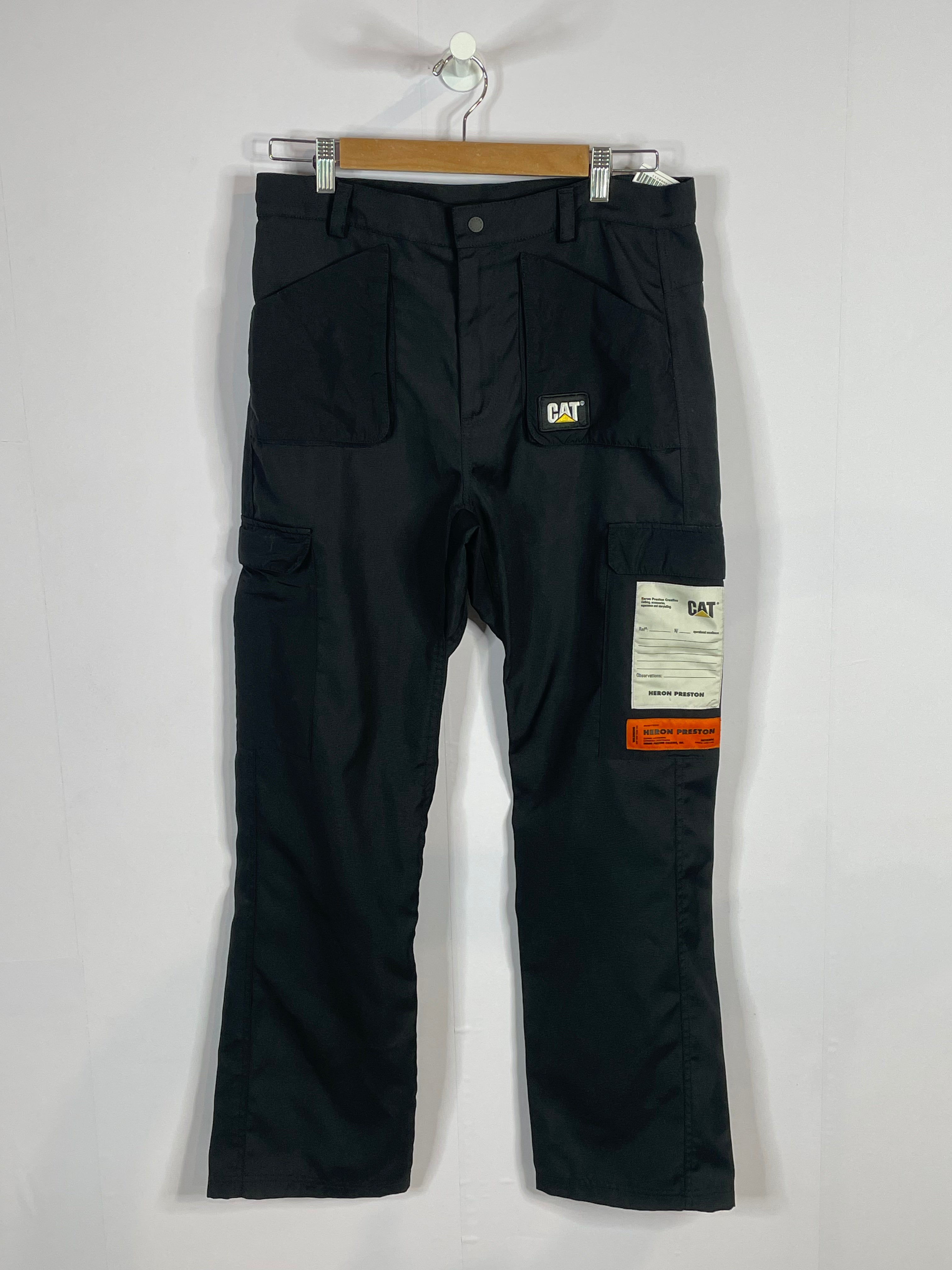 Heron Preston CAT Cargo Pants Black Used Small