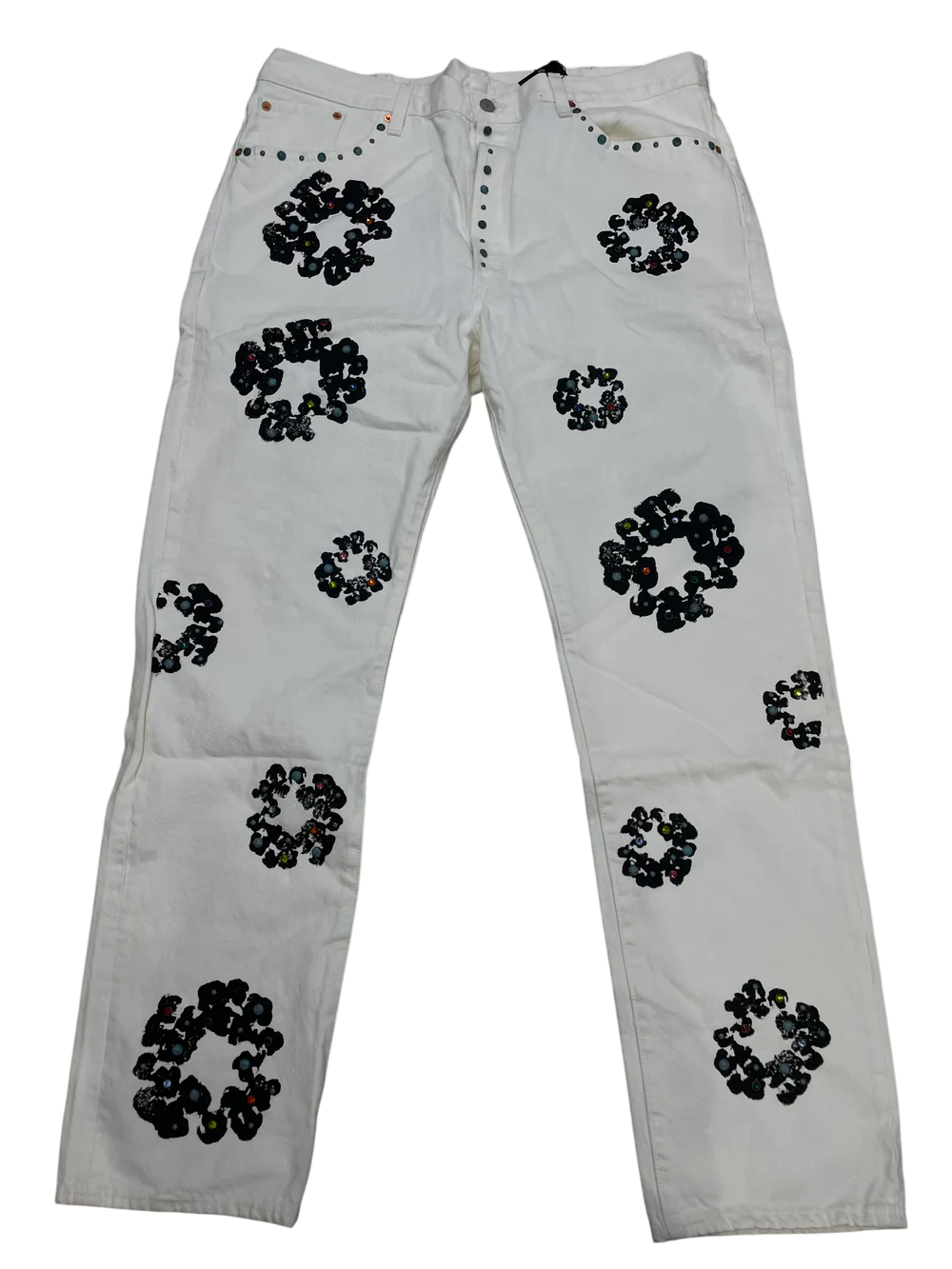 Denim Tears Studded White Jeans