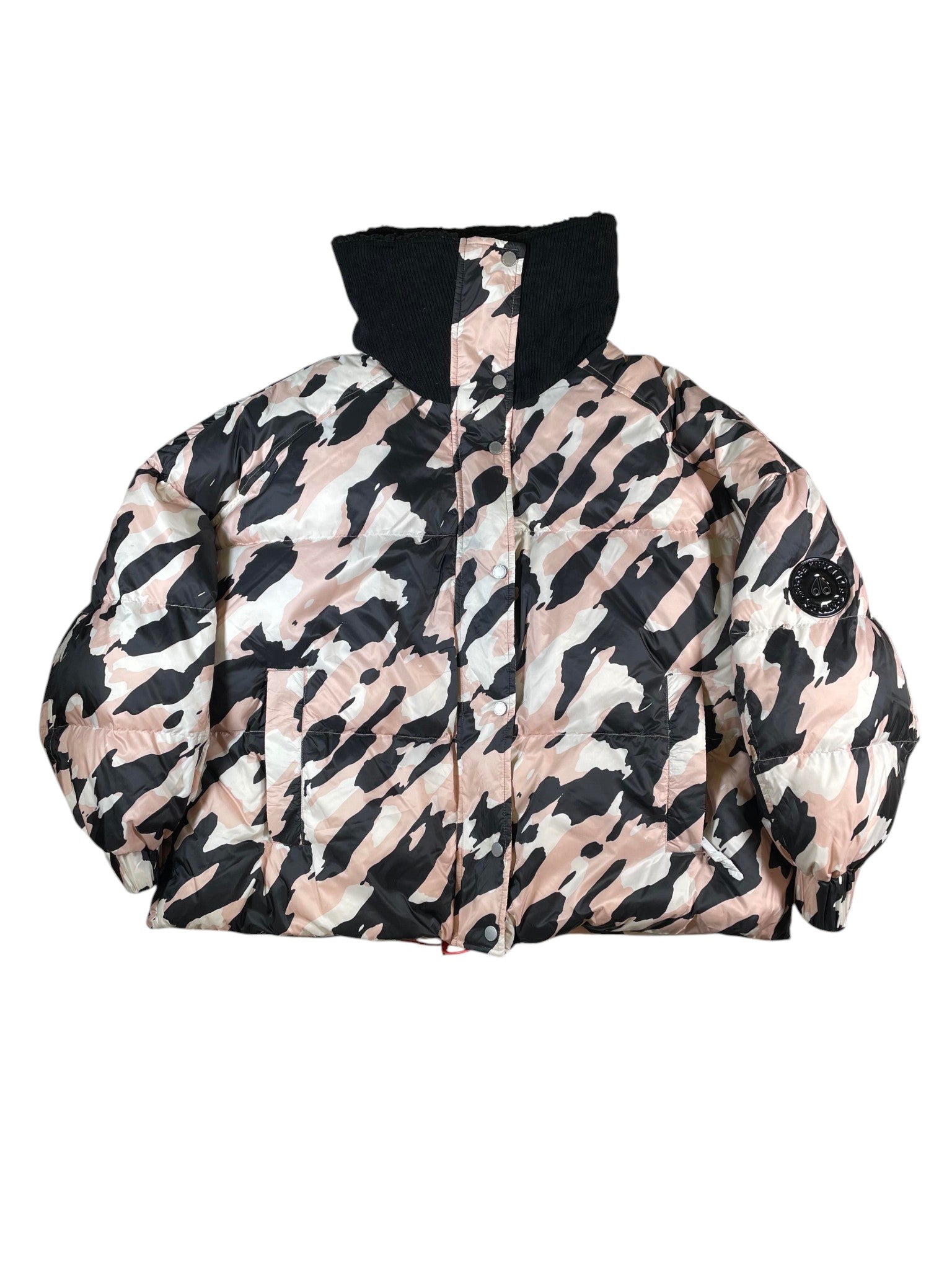 Moose Knuckles Smoke Camo Baisley Rose Puffer Jacket