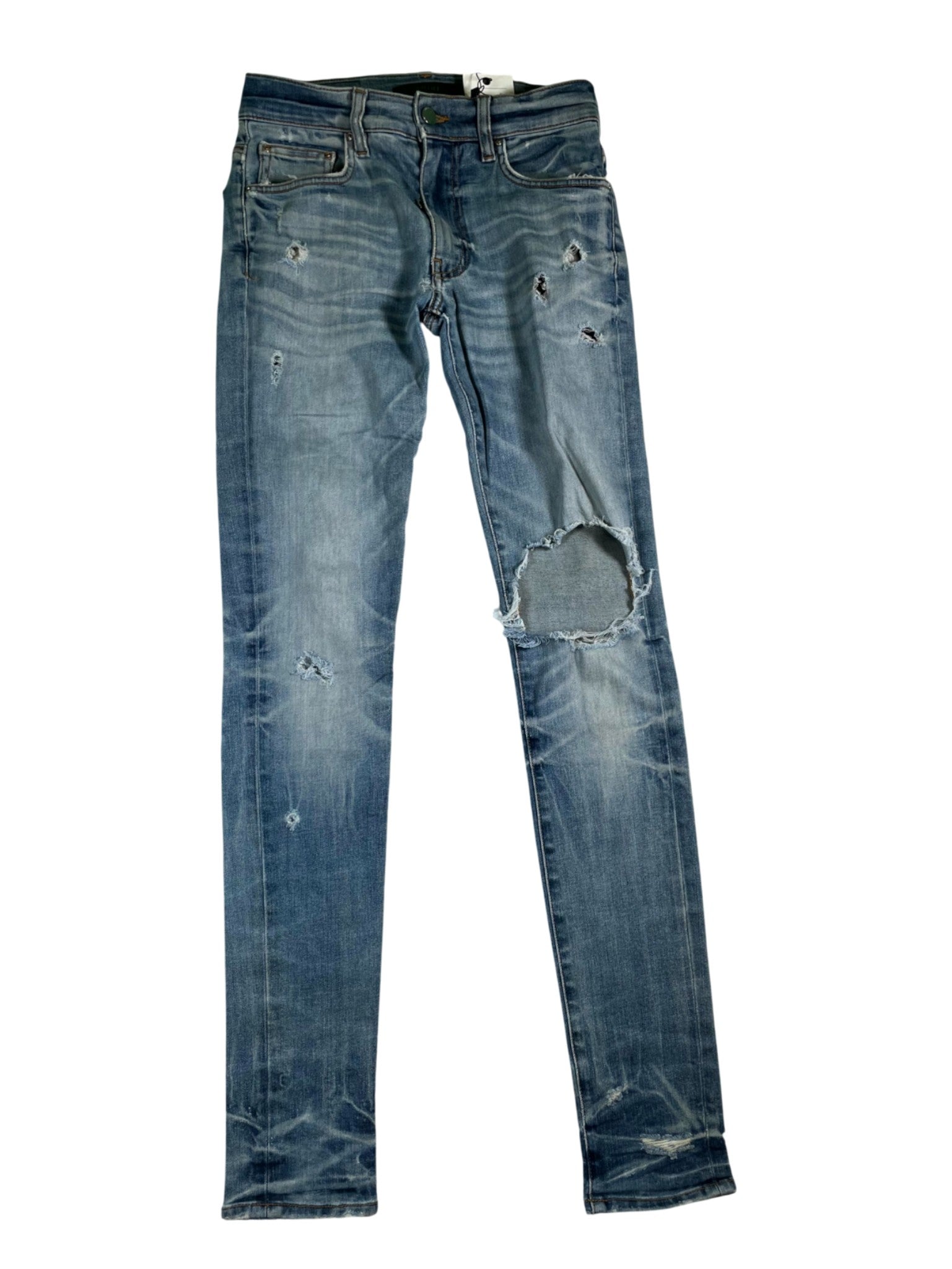 Amiri Thrasher Ripped Light Wash Jeans