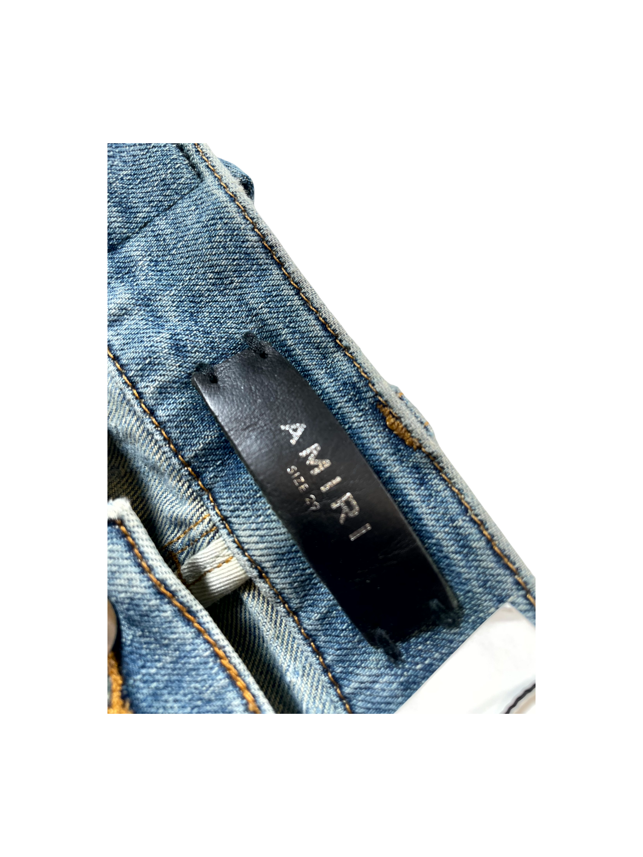 Amiri Thrasher Ripped Light Wash Jeans