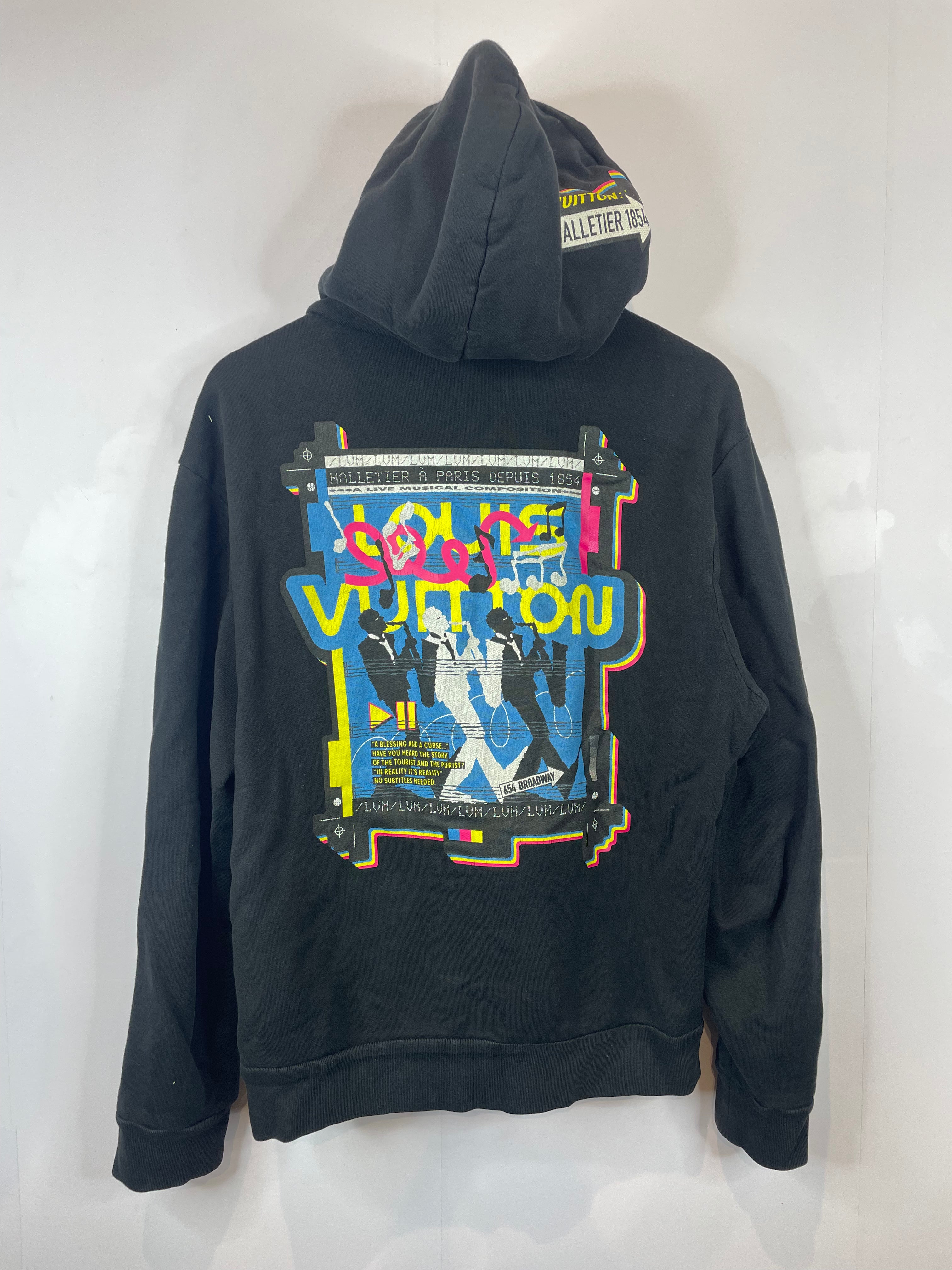 LV Malletier Black Zip Up Hoodie