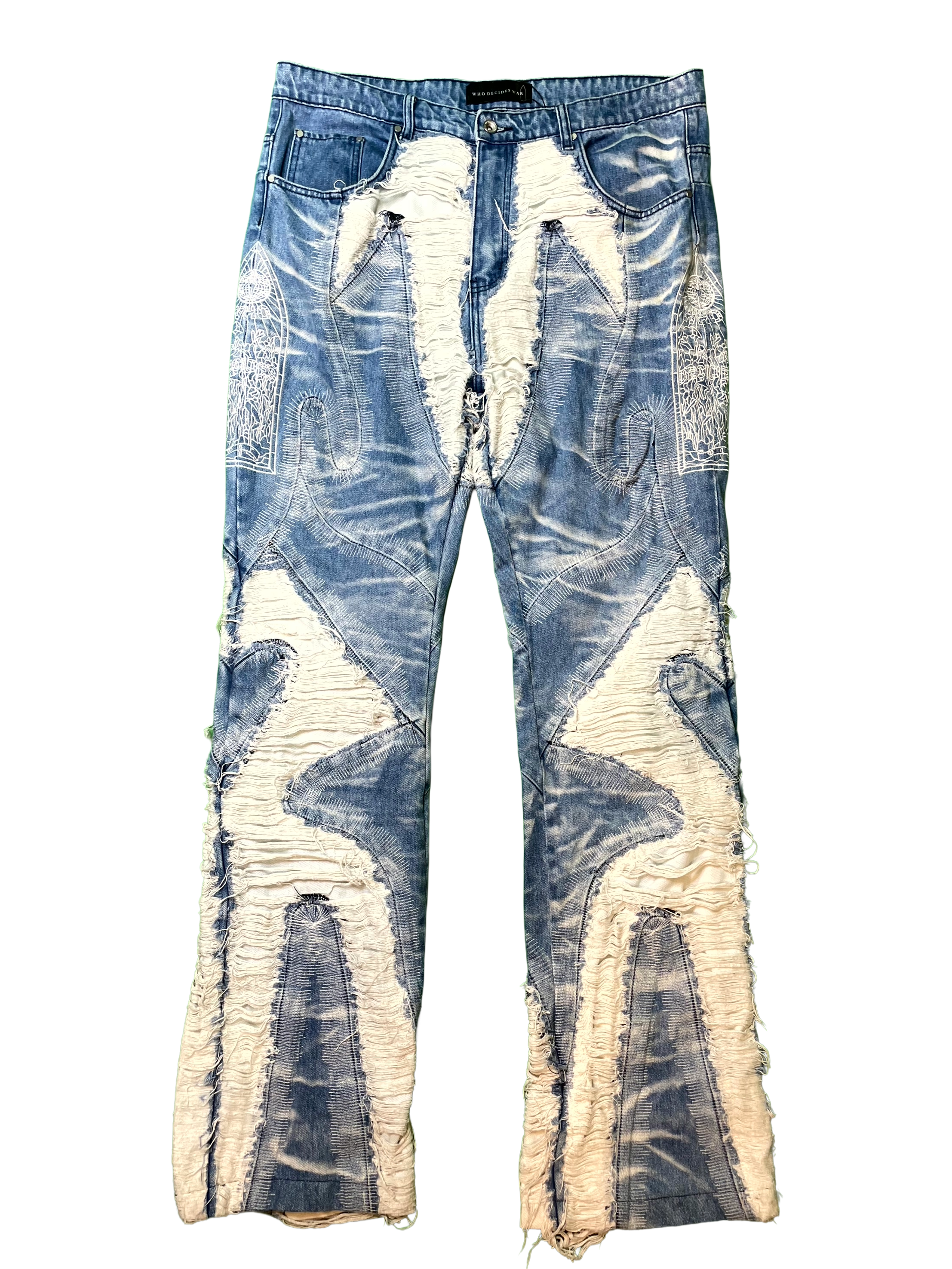 WDW Embroidered Denim Light Wash Jeans