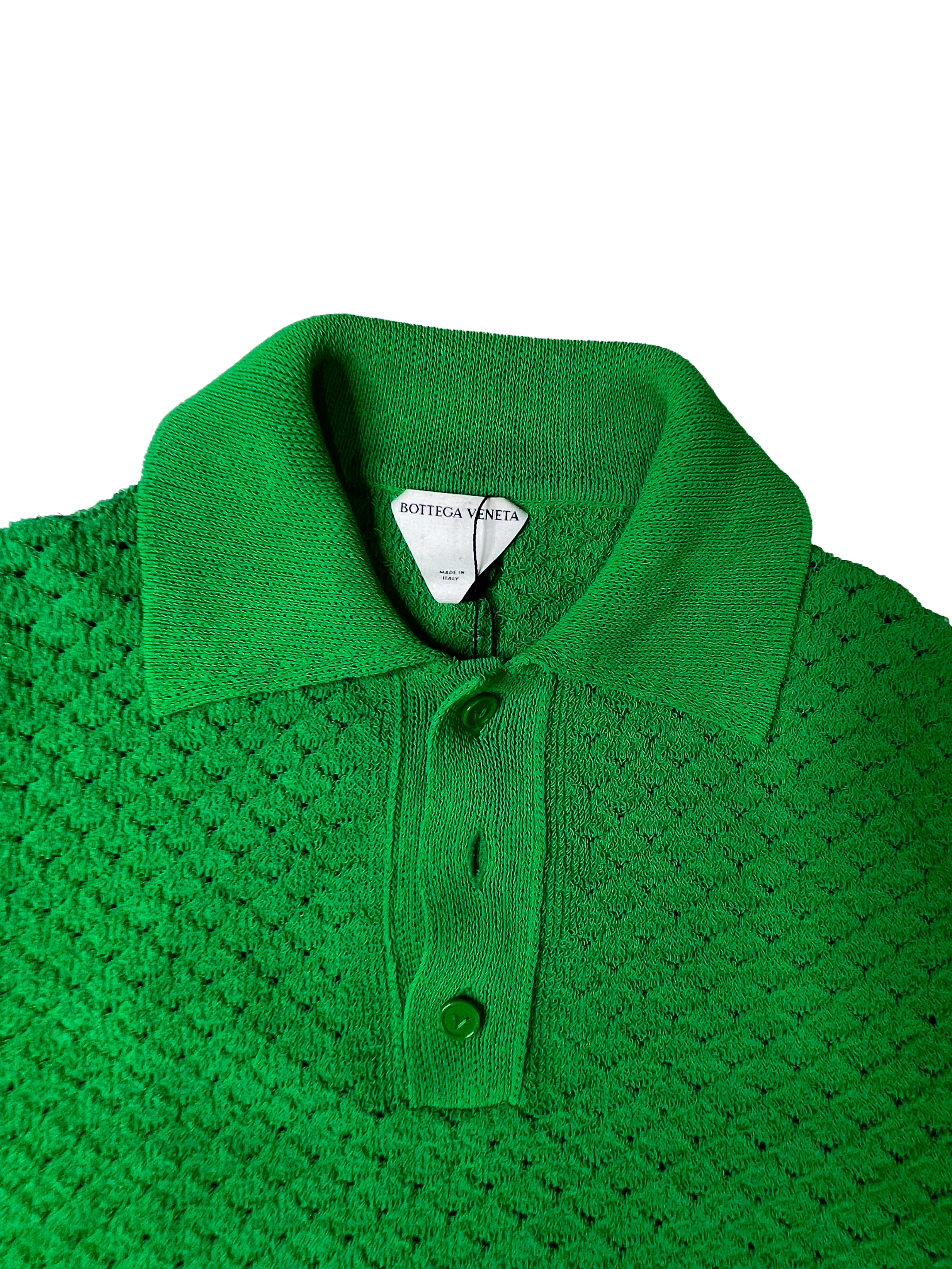 Bottega Veneta Crochet Green Shirt