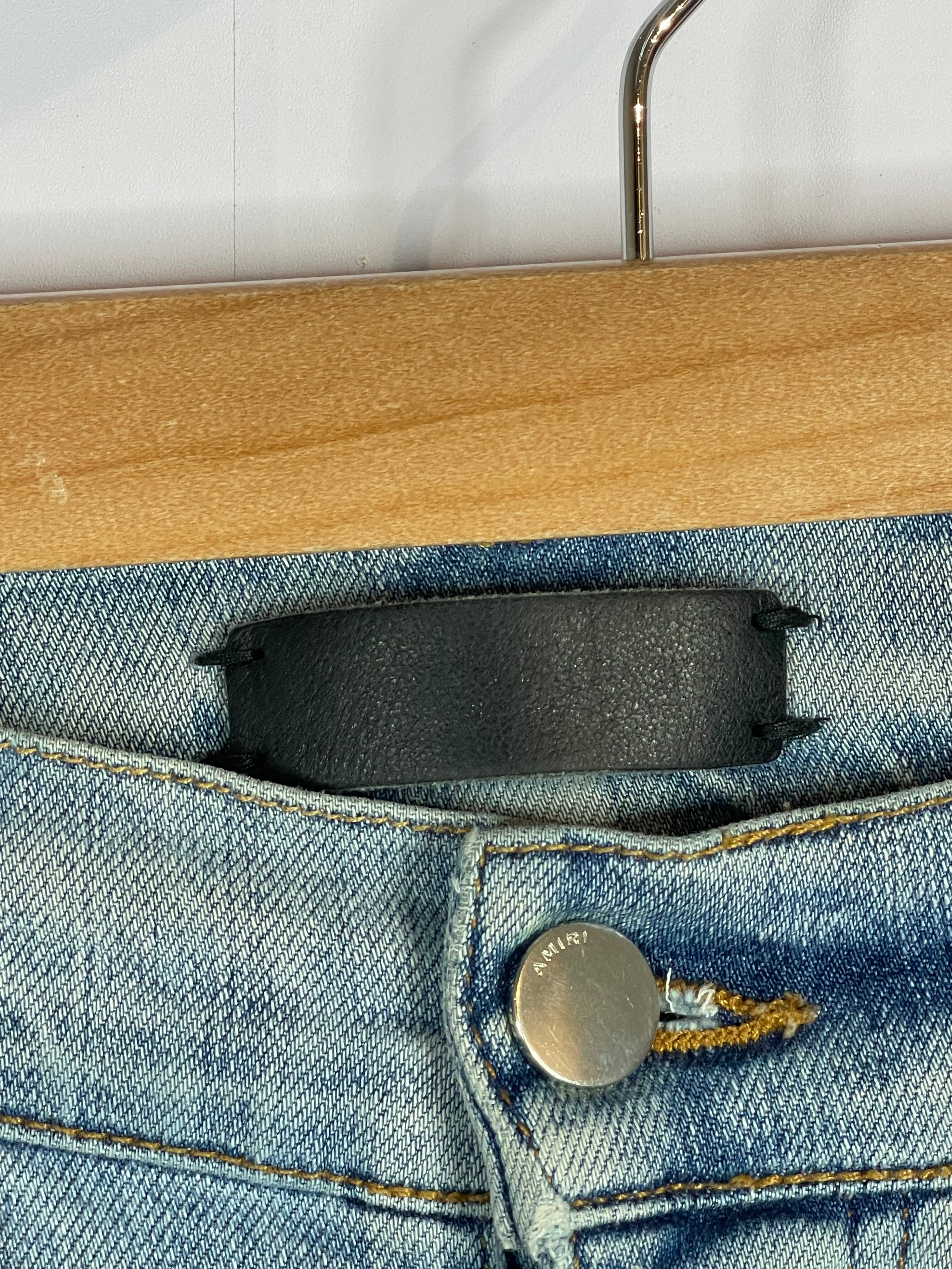 Amiri MX2 Light Wash White Paisley Used 30