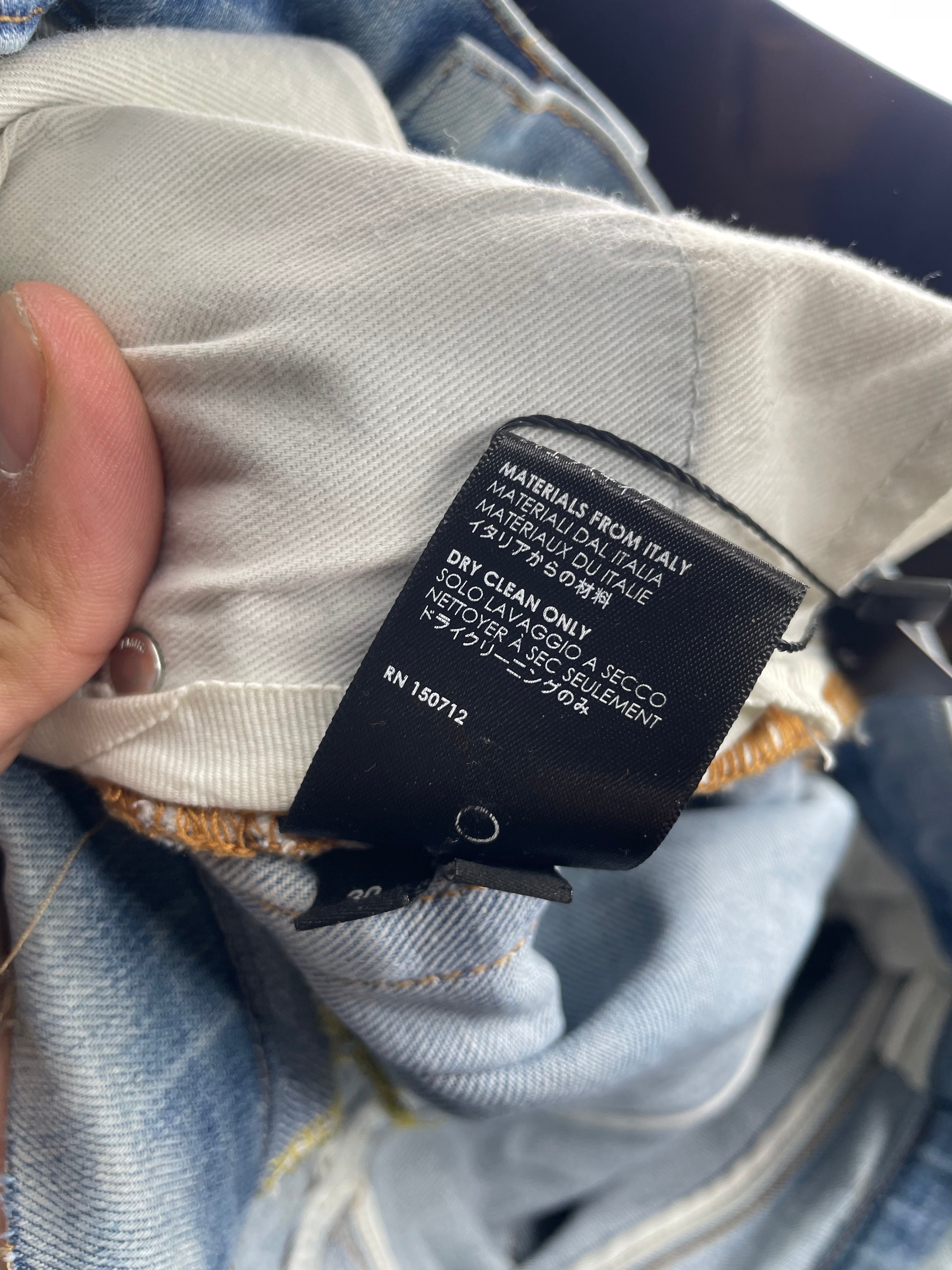 Amiri MX2 Light Wash White Paisley Used 30