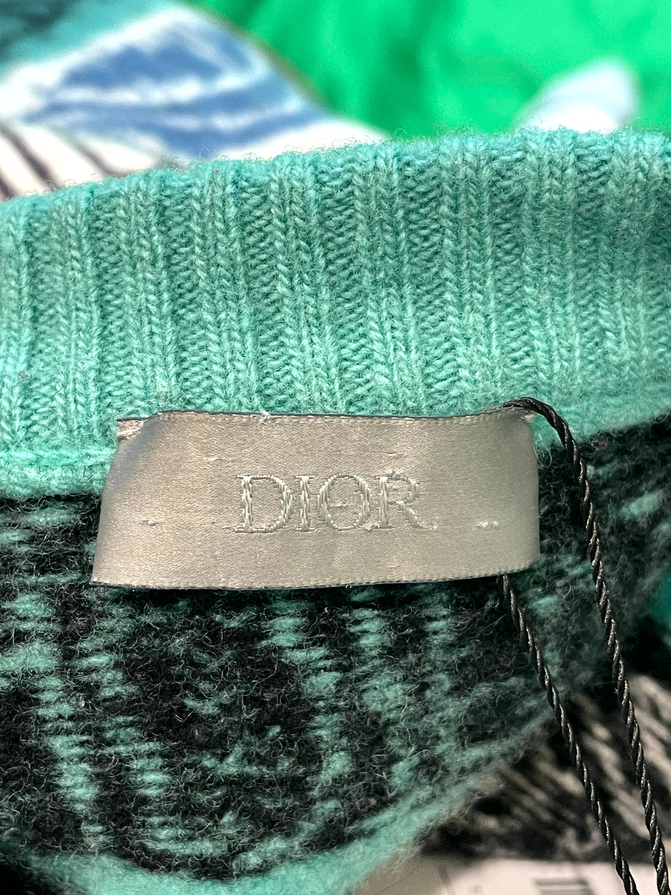 Dior Stussy Mohair Multicolor Crewneck Sweater
