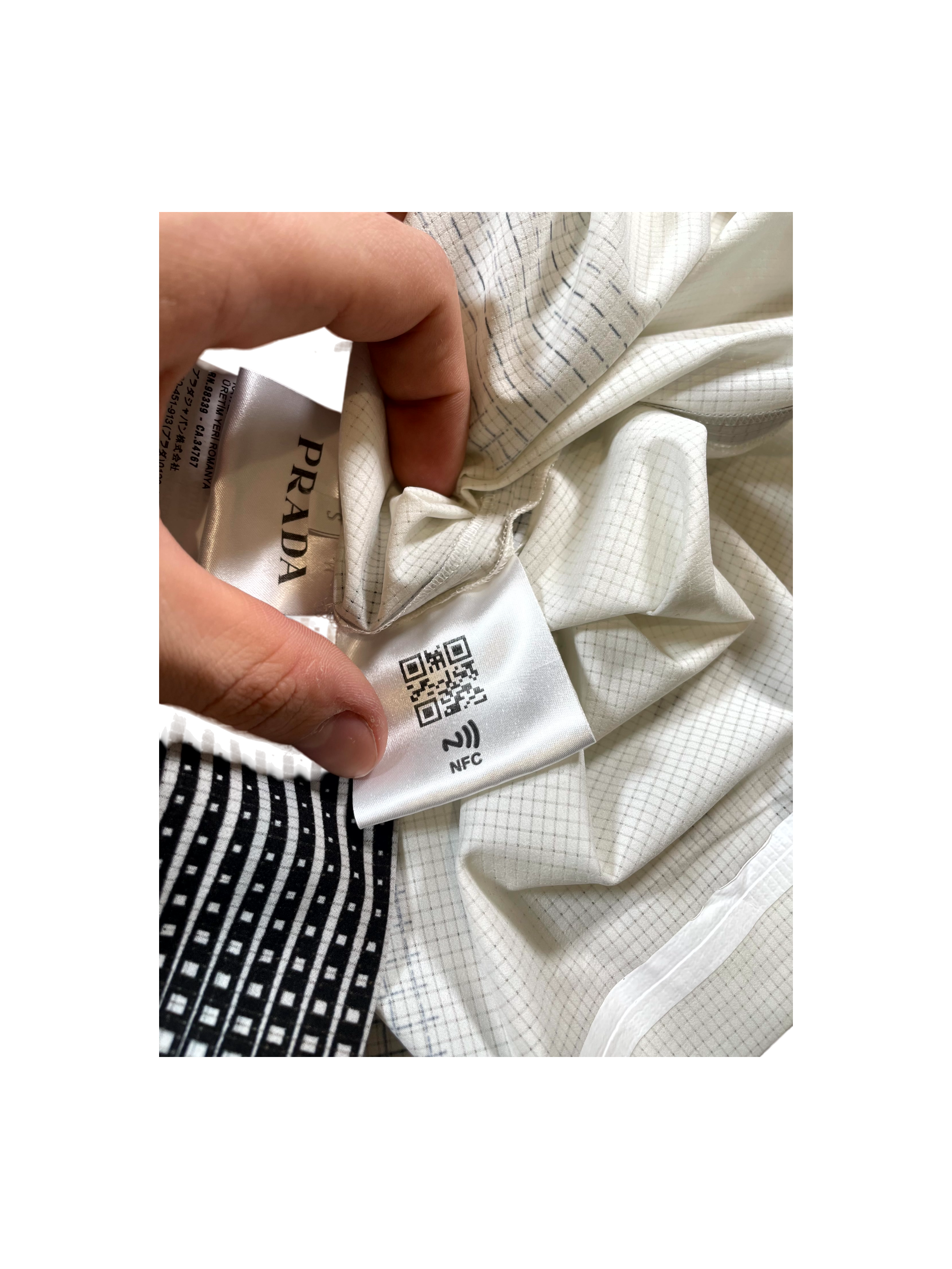 Prada Sportswear Checkered White & Black Tee