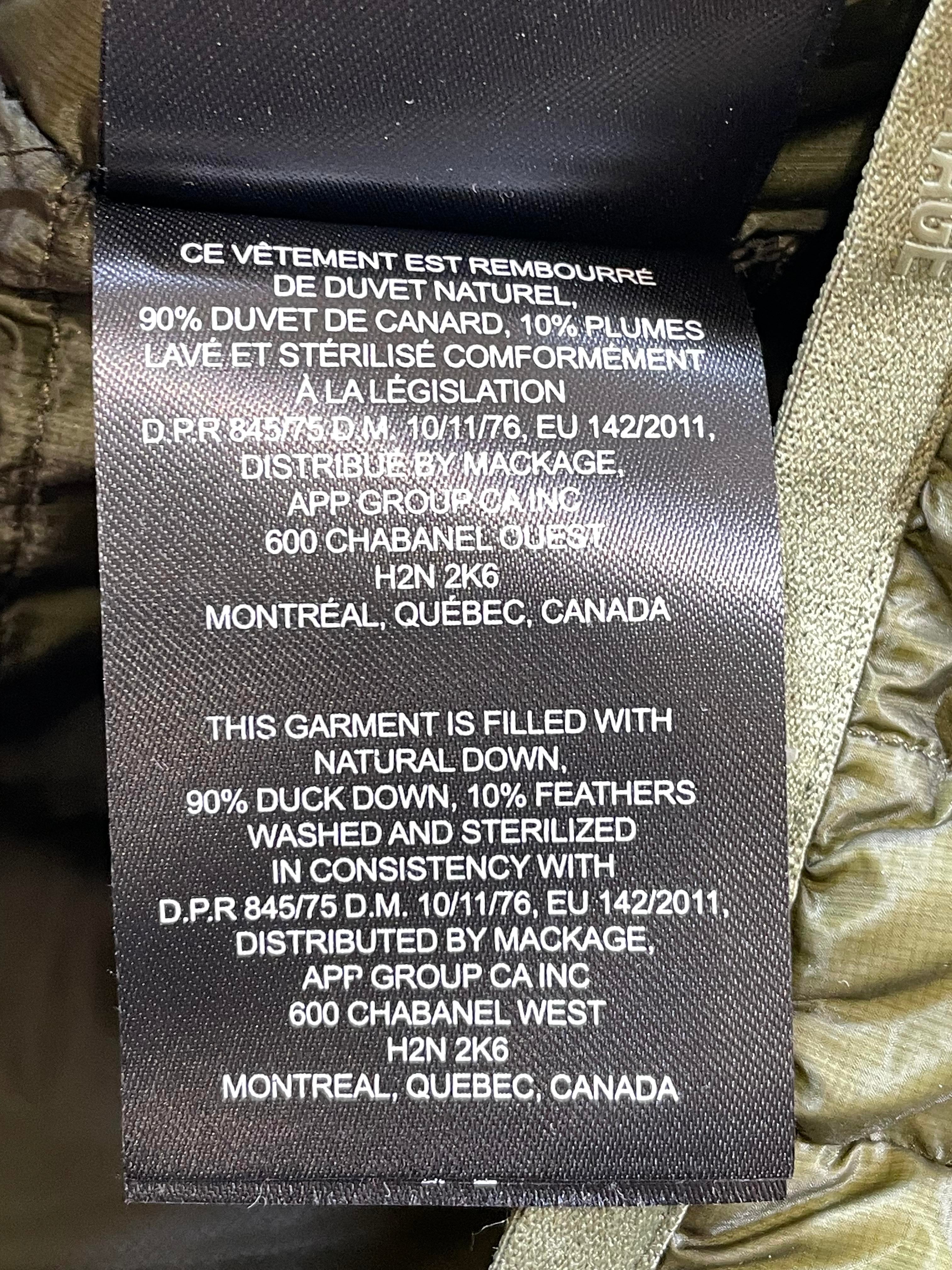 Mackage Down Olive Puffer Vest
