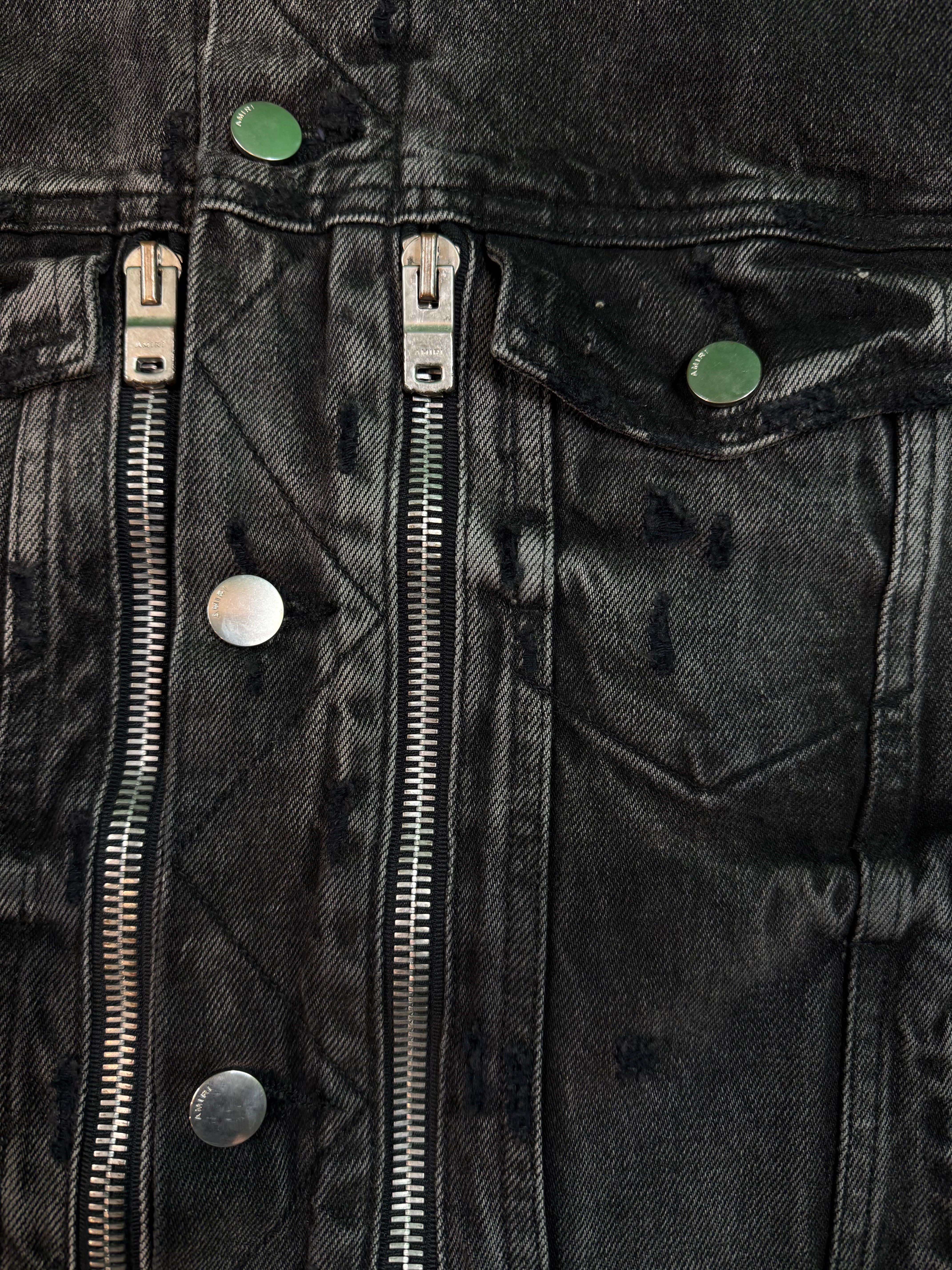 Amiri MX2 Black Paisley Denim Jacket