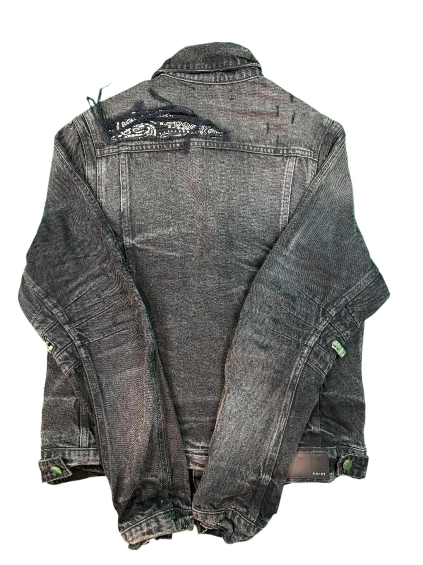 Amiri MX2 Black Paisley Denim Jacket