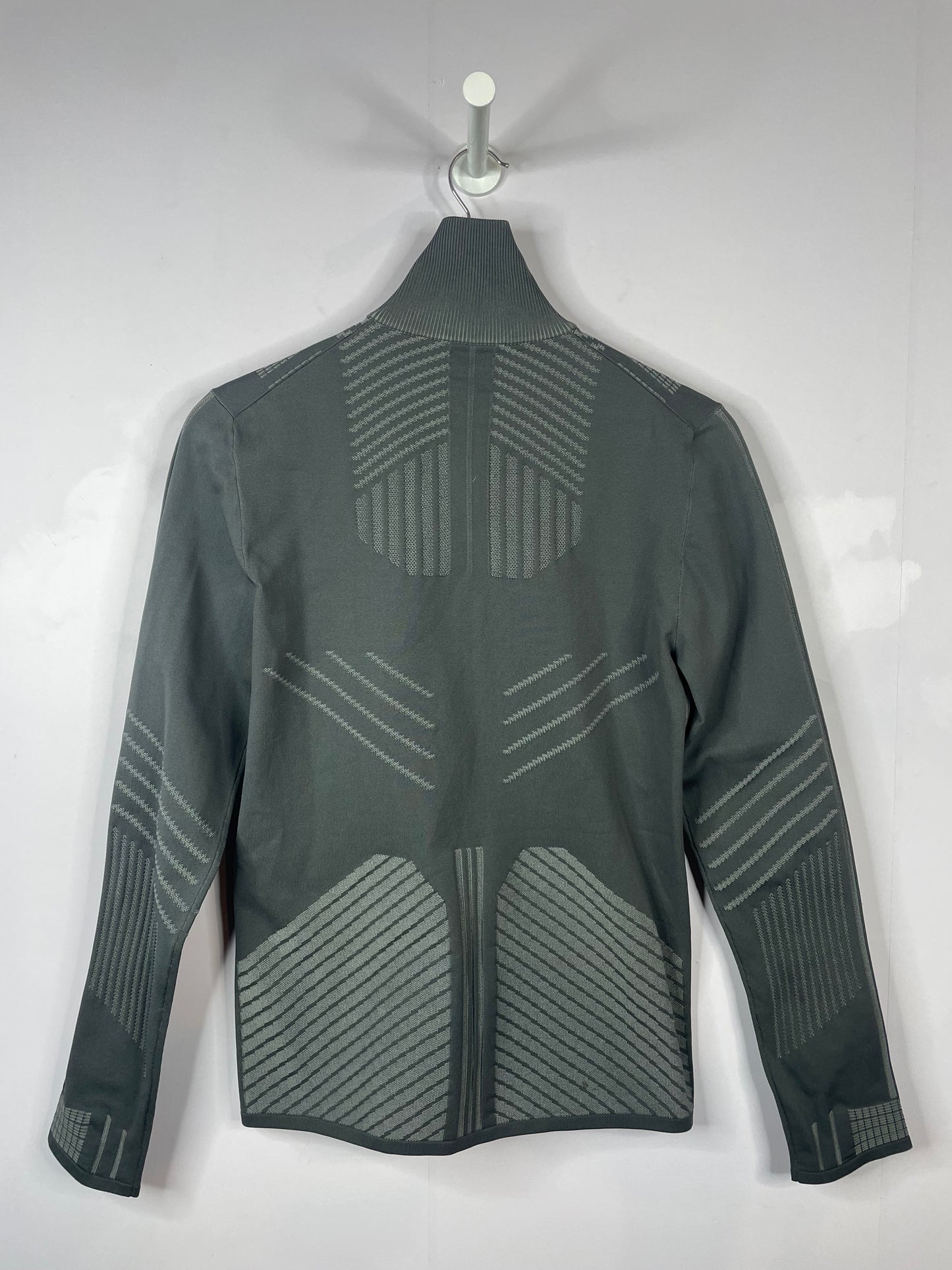 Prada Tech Knit Grey & Green Cardigan