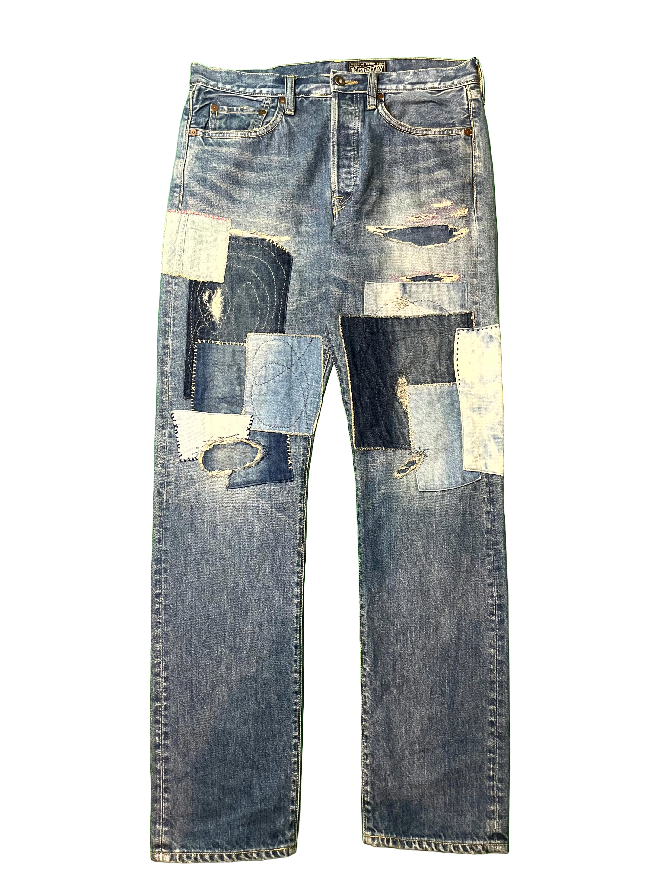 Kapital Patch Work Light Wash Jeans
