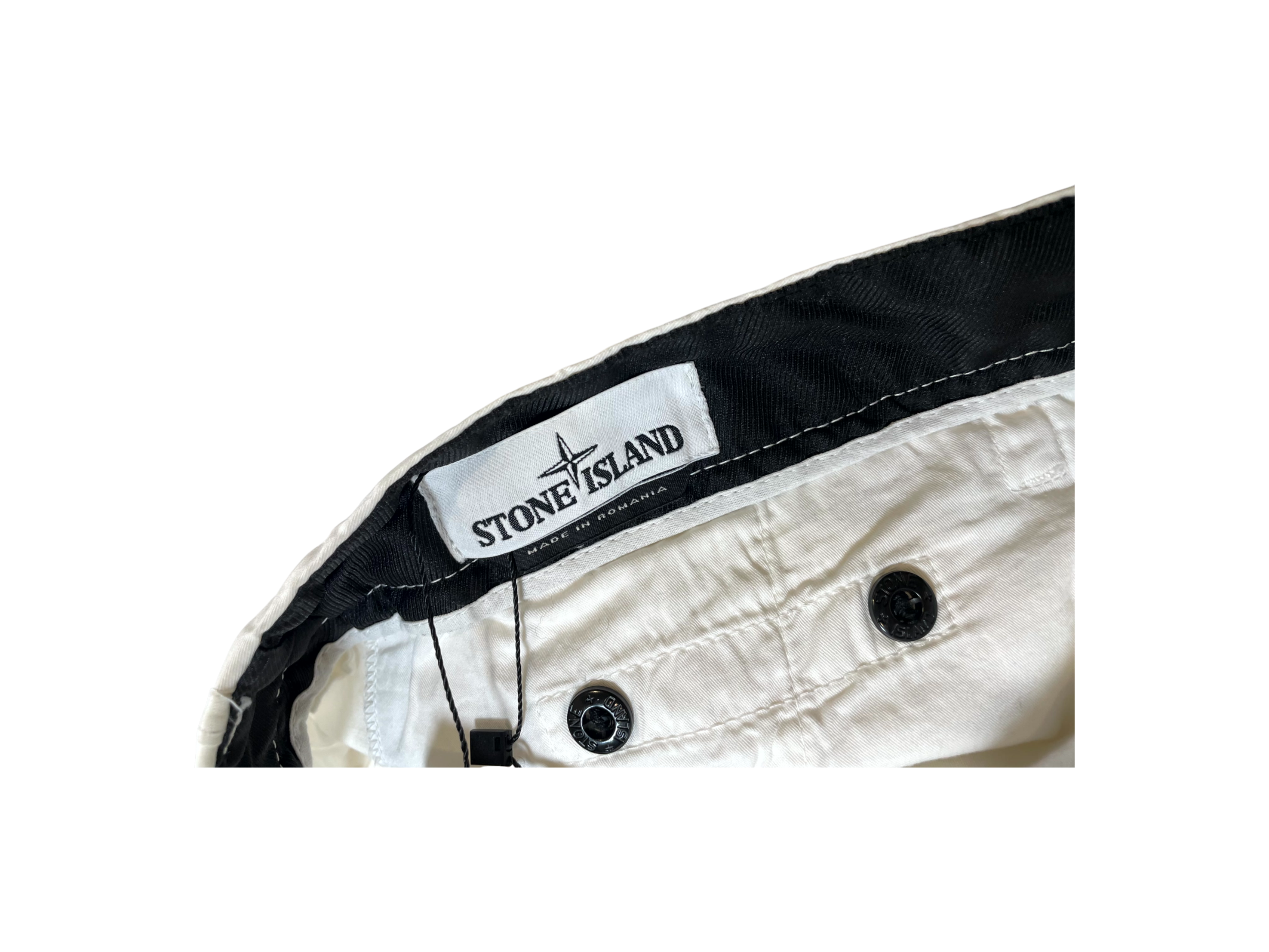 Stone Island White Cargo Pants