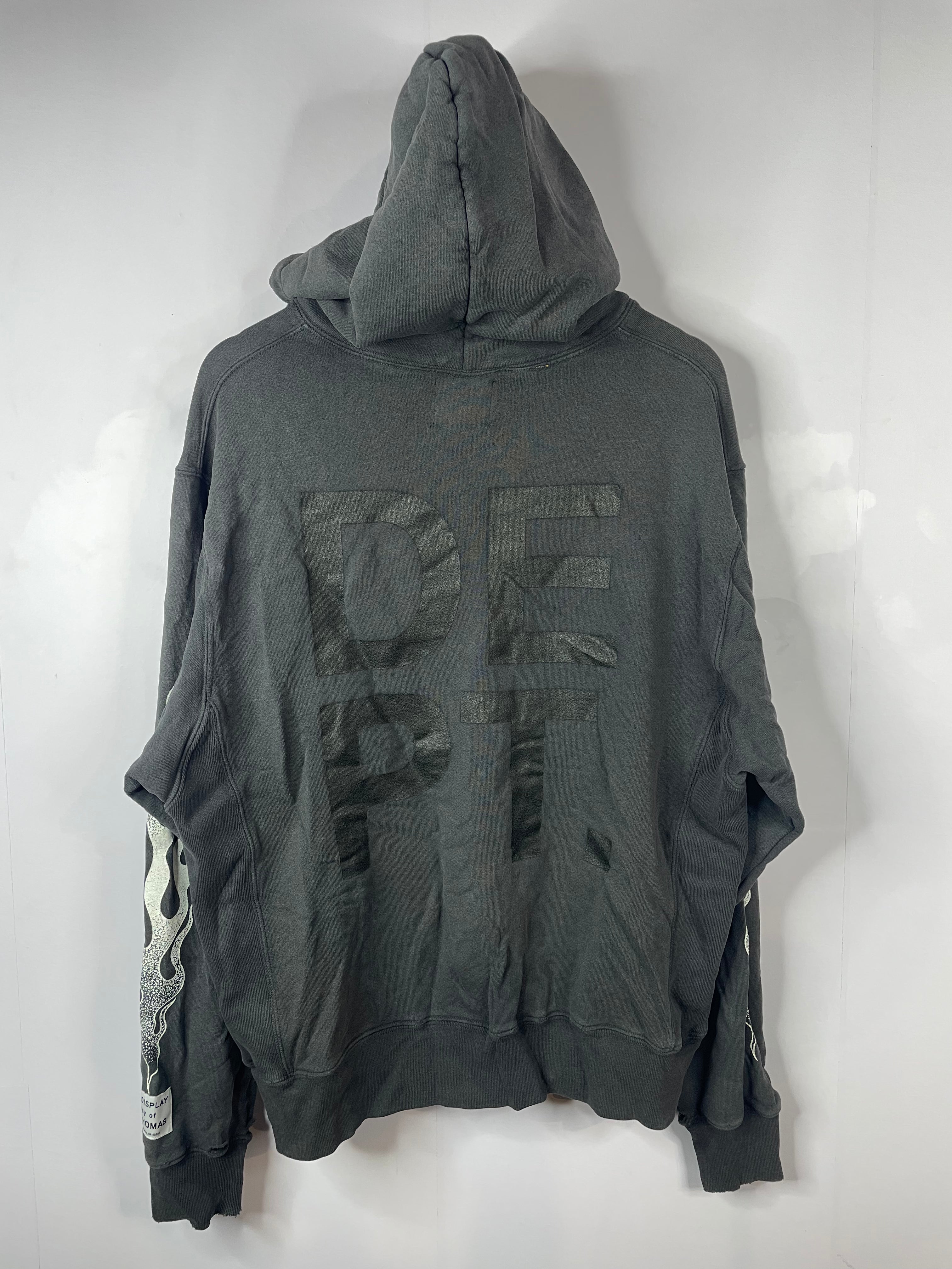 Gallery Dept White Flames Black Hoodie