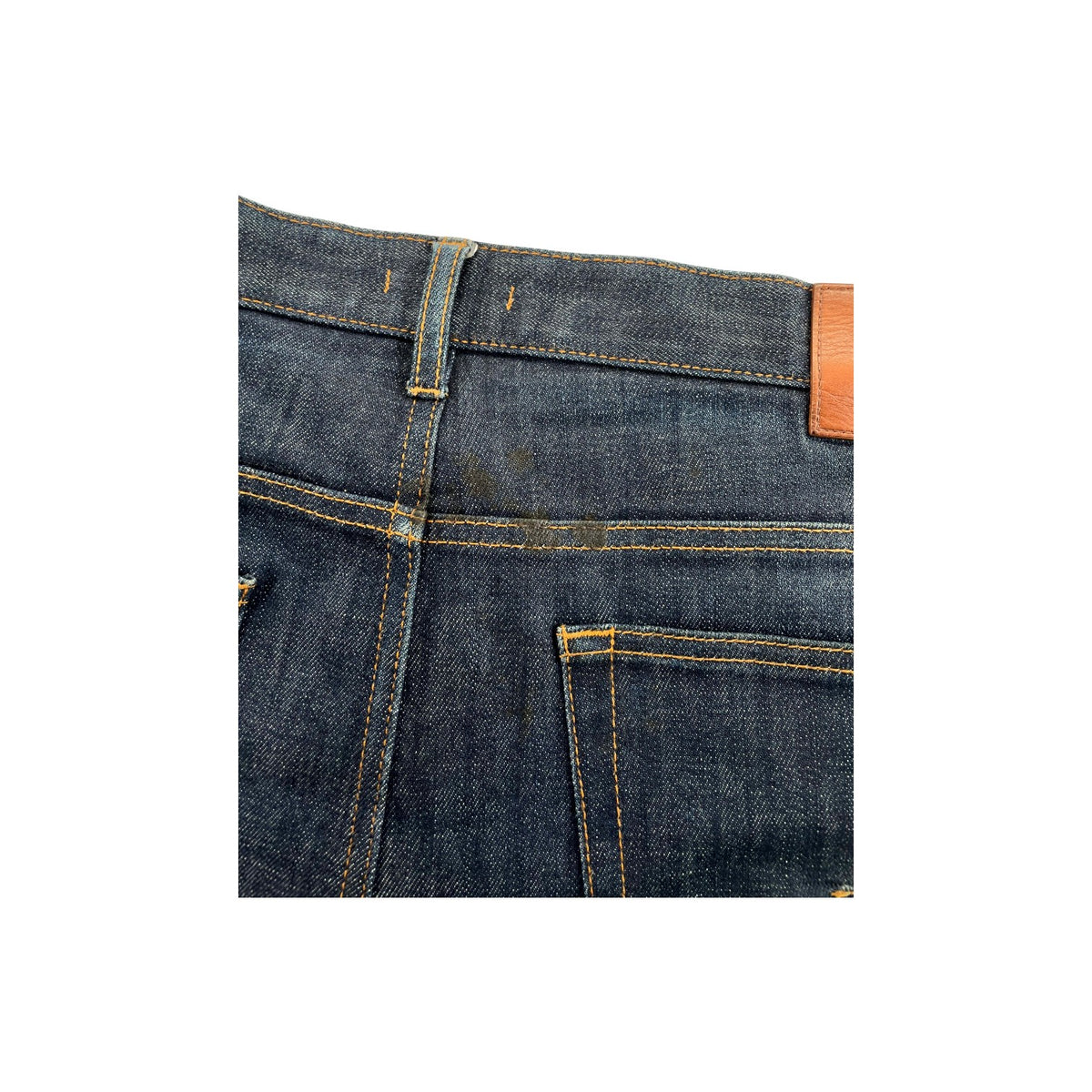 Dior Selvedge Cuff Logo Navy Jeans