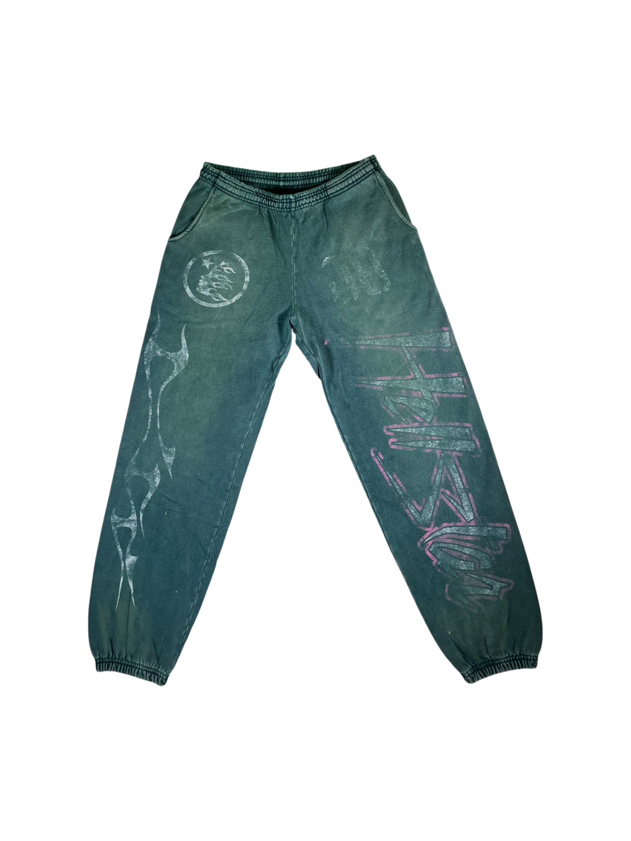 Hellstar Green & Pink Sweatpants