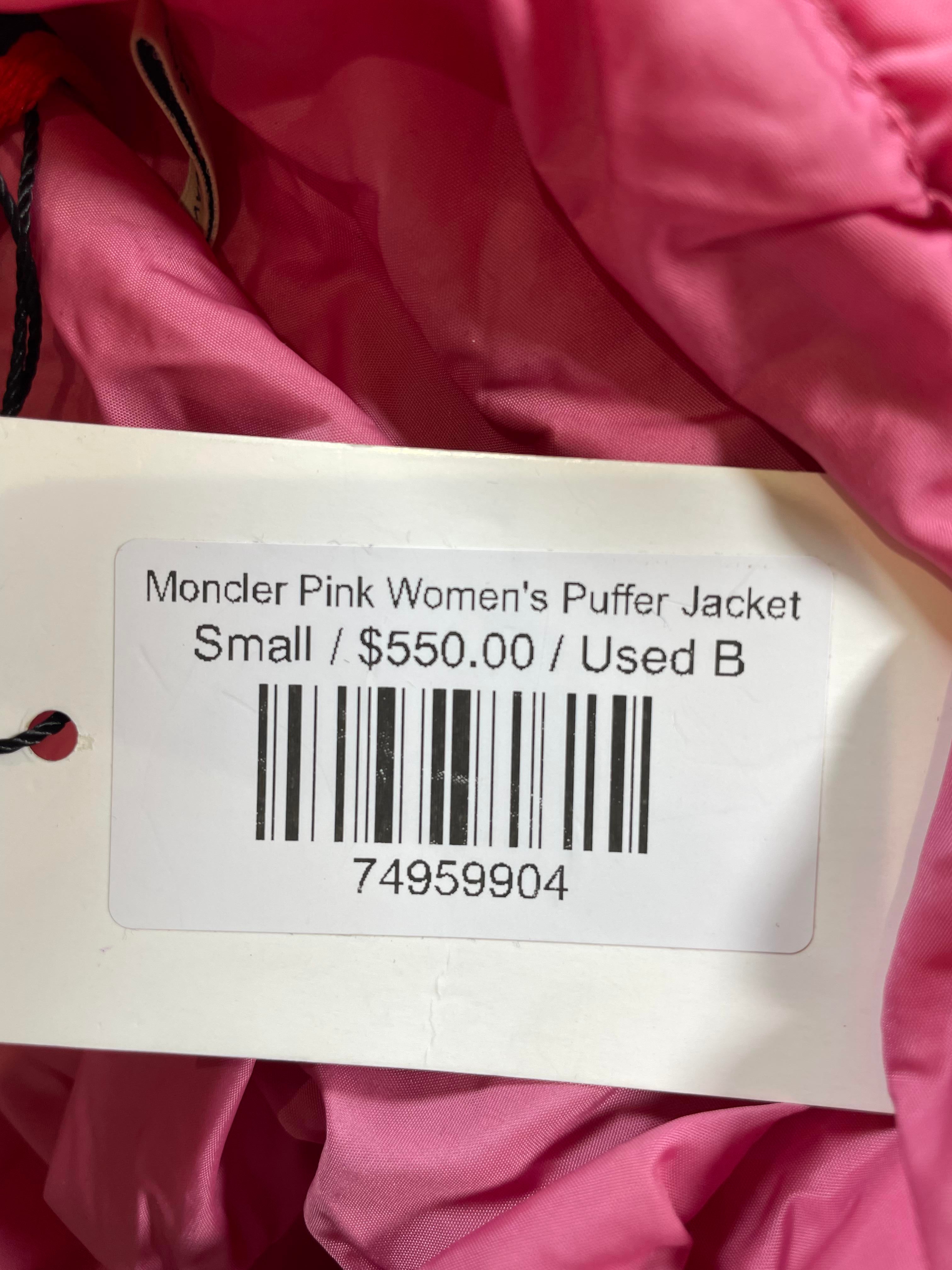 Moncler Pink Women's Puffer Jacket