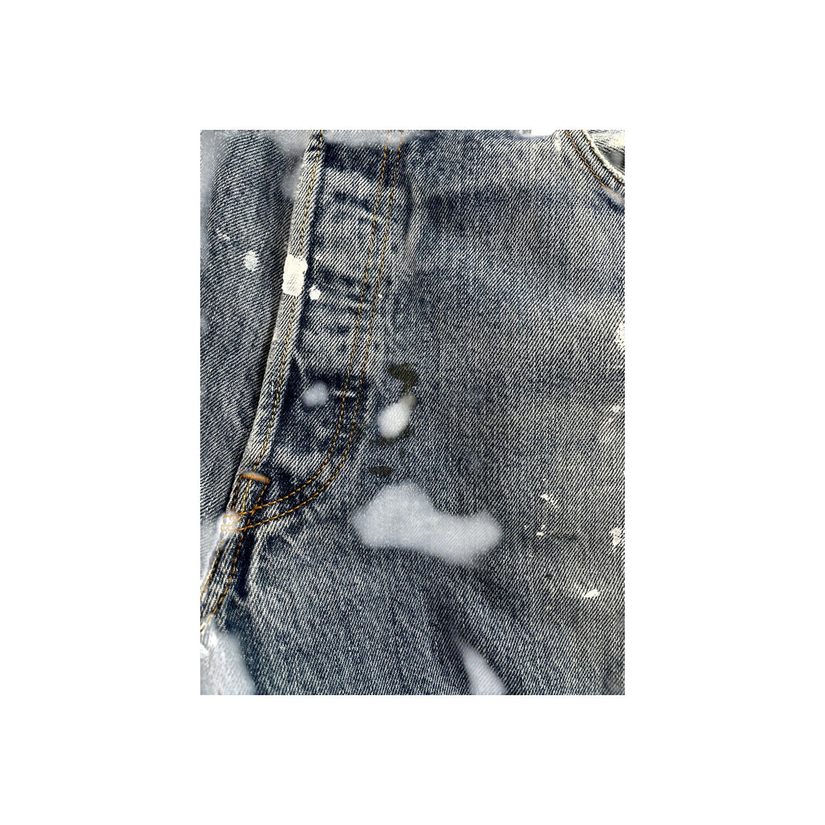 Gallery Dept Distressed Splatter Light Wash Jeans