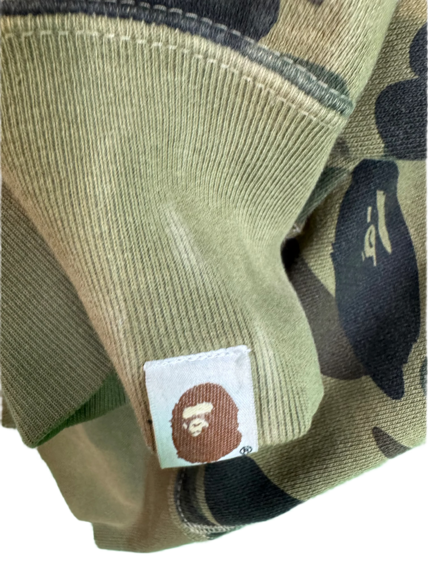 BAPE Green Camo Shark Zip Up Hoodie