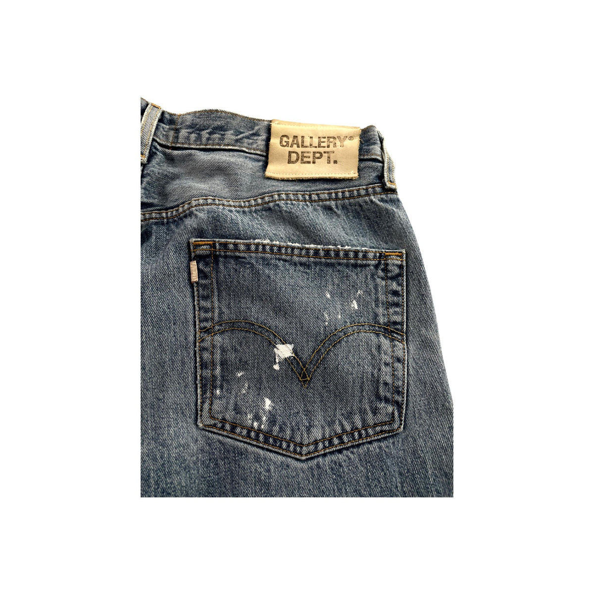 Gallery Dept Distressed Splatter Light Wash Jeans