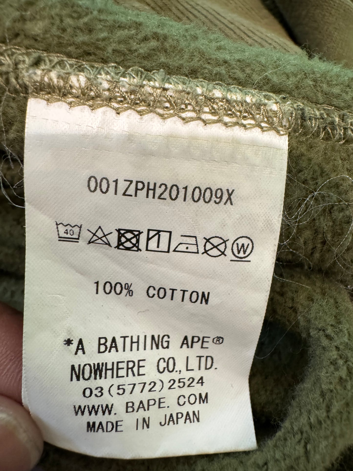 BAPE Green Camo Shark Zip Up Hoodie