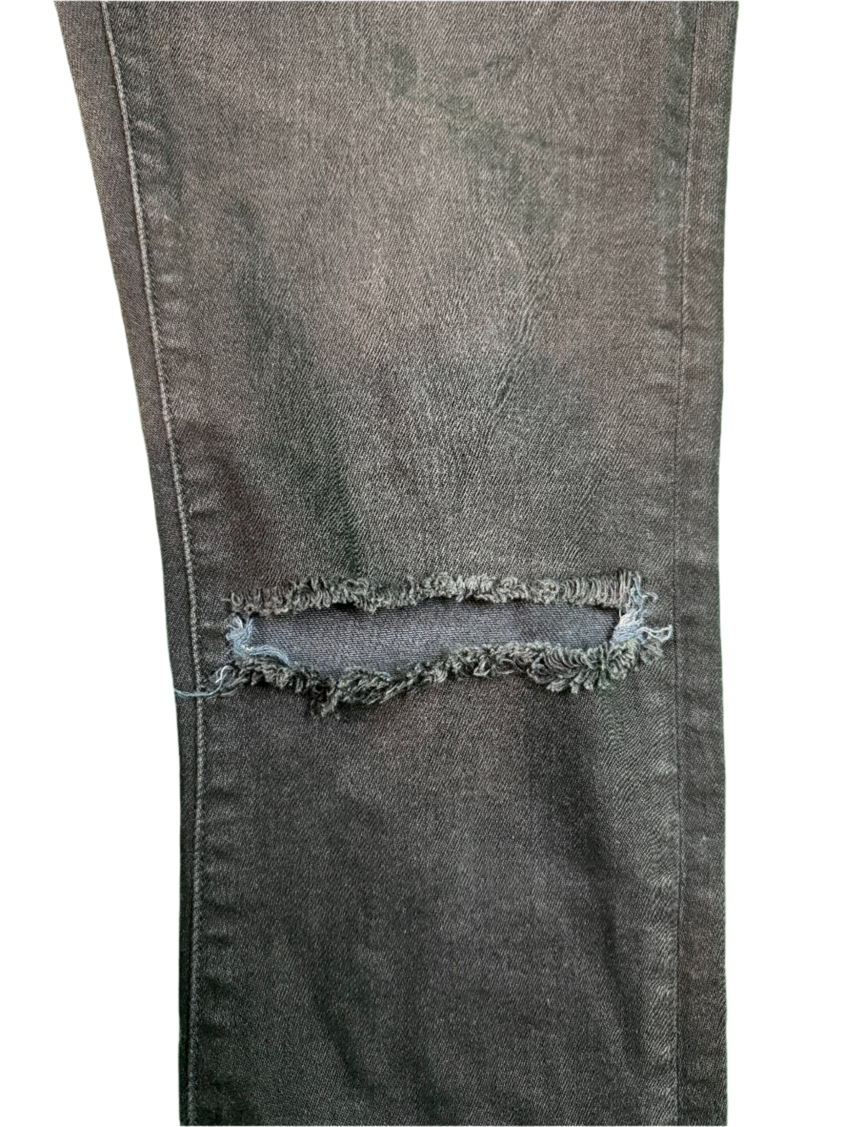 Amiri Thrasher Ripped Knee Black Jeans