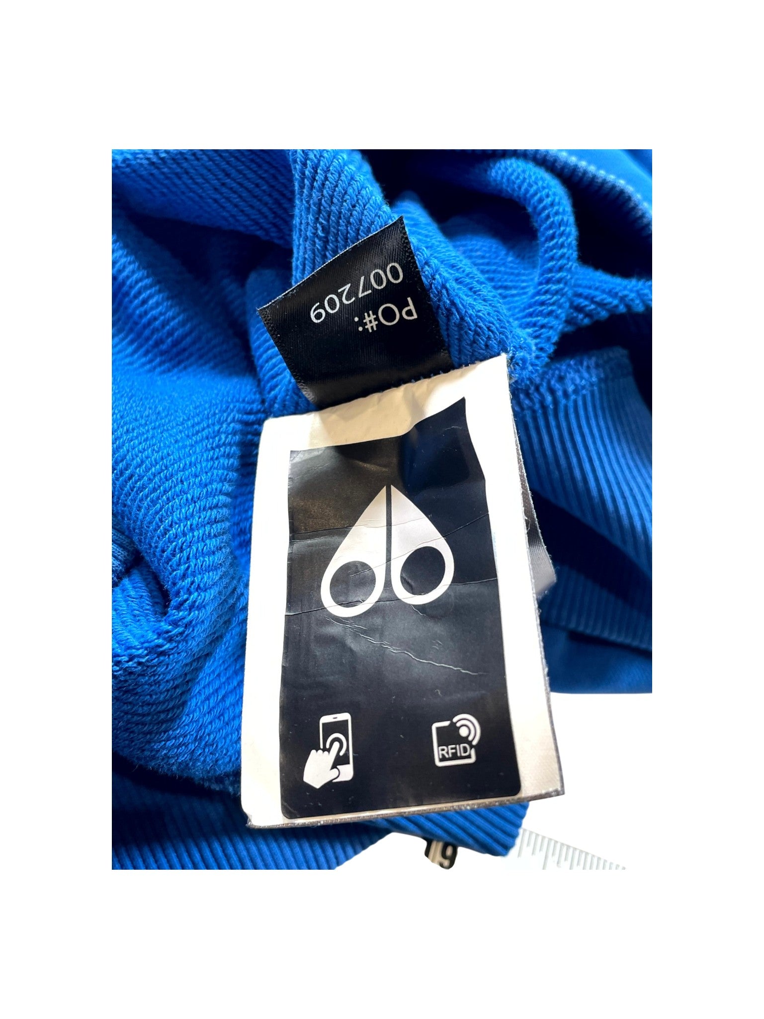 Moose Knuckles Metal Plate Crewneck Blue Sweater