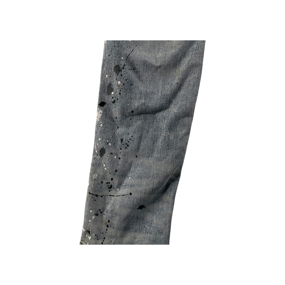 Amiri "MX1" Denim Splatter Patch Light Wash Jeans