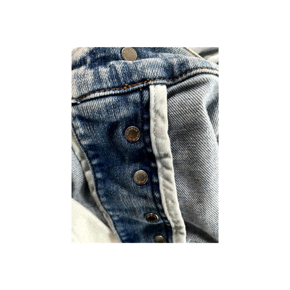 Amiri "MX1" Denim Splatter Patch Light Wash Jeans