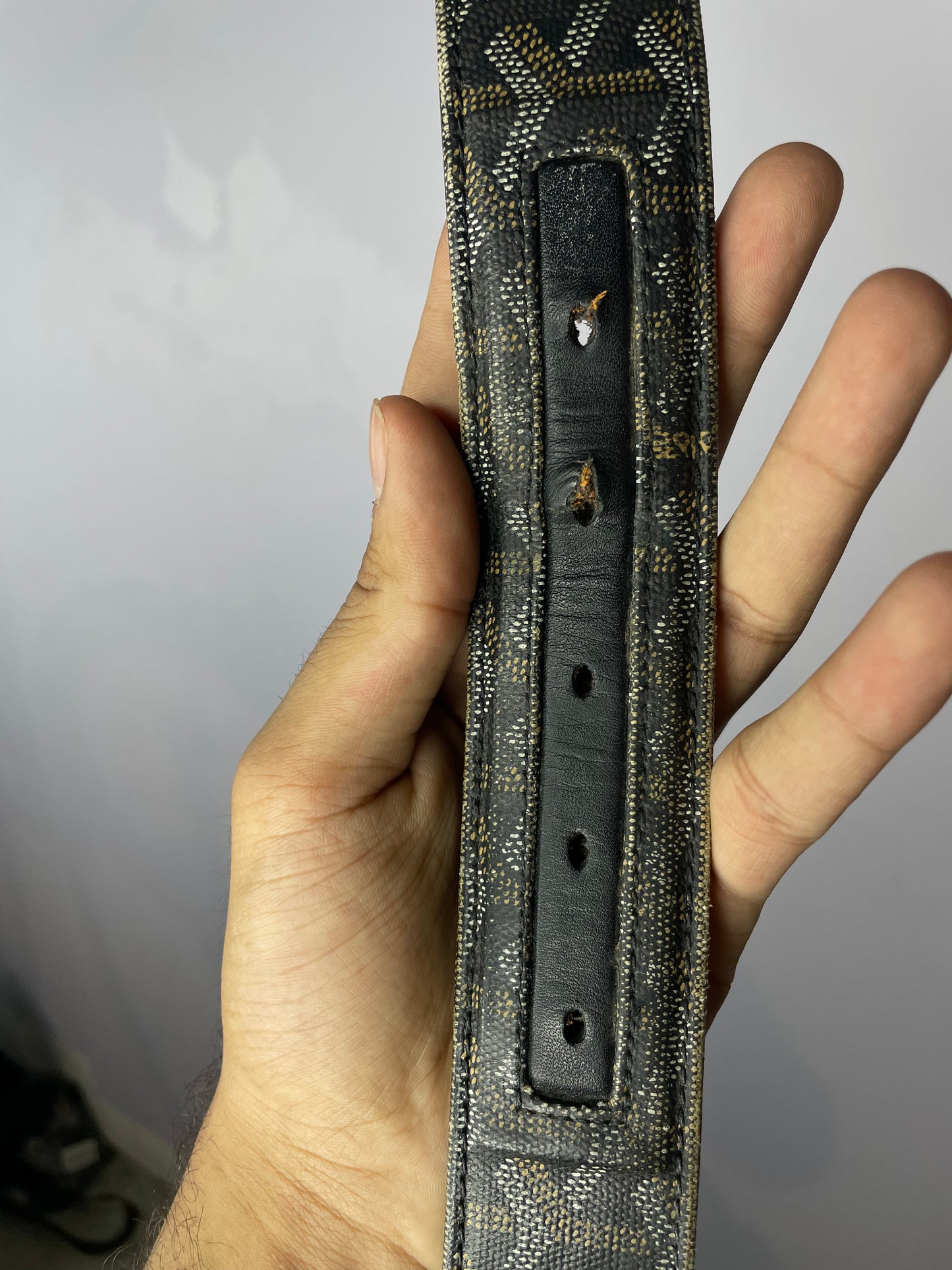 Goyard Black & Brown Leather Belt