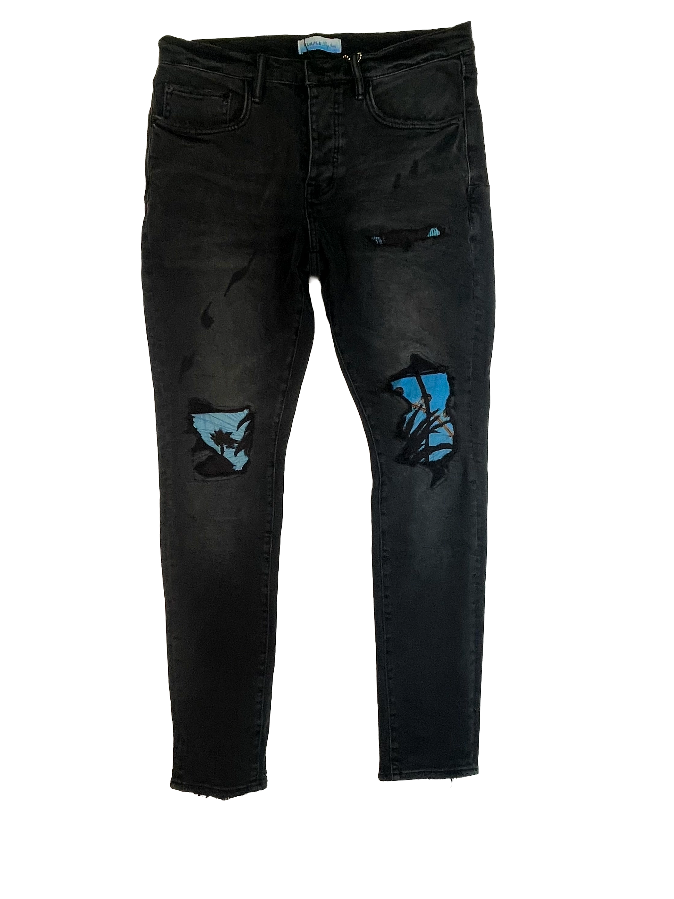 Purple Brand Patchwork Black Wash & Blue Jeans