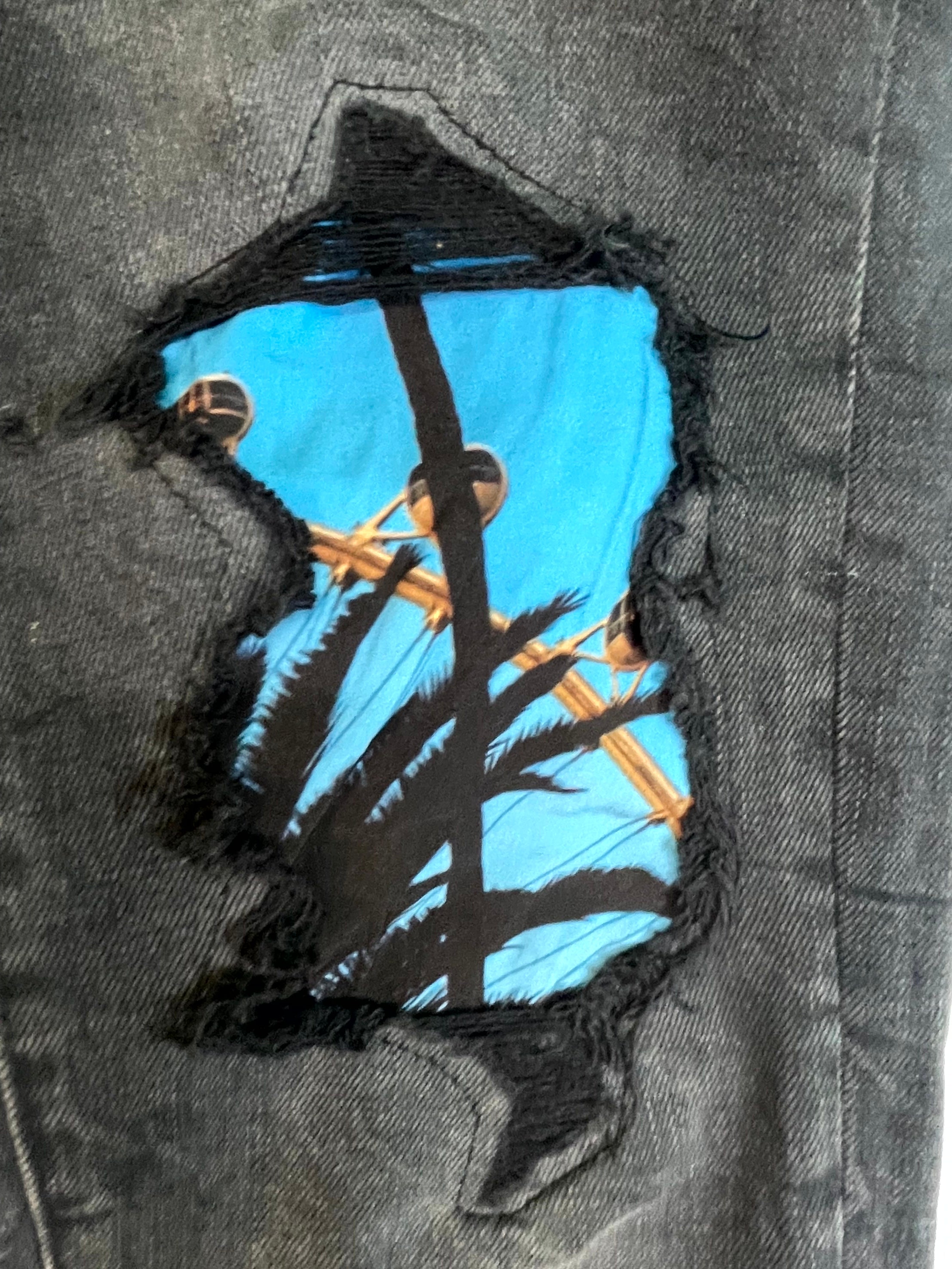 Purple Brand Patchwork Black Wash & Blue Jeans