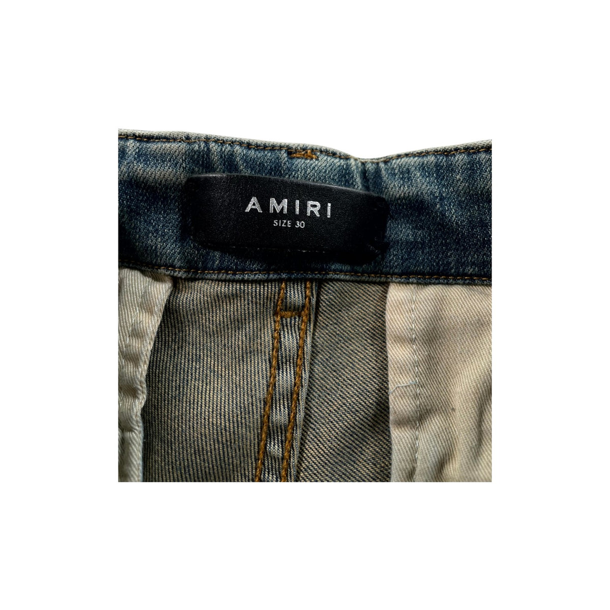 Amiri Patch Denim Cargo Vintage Wash & Black Pants