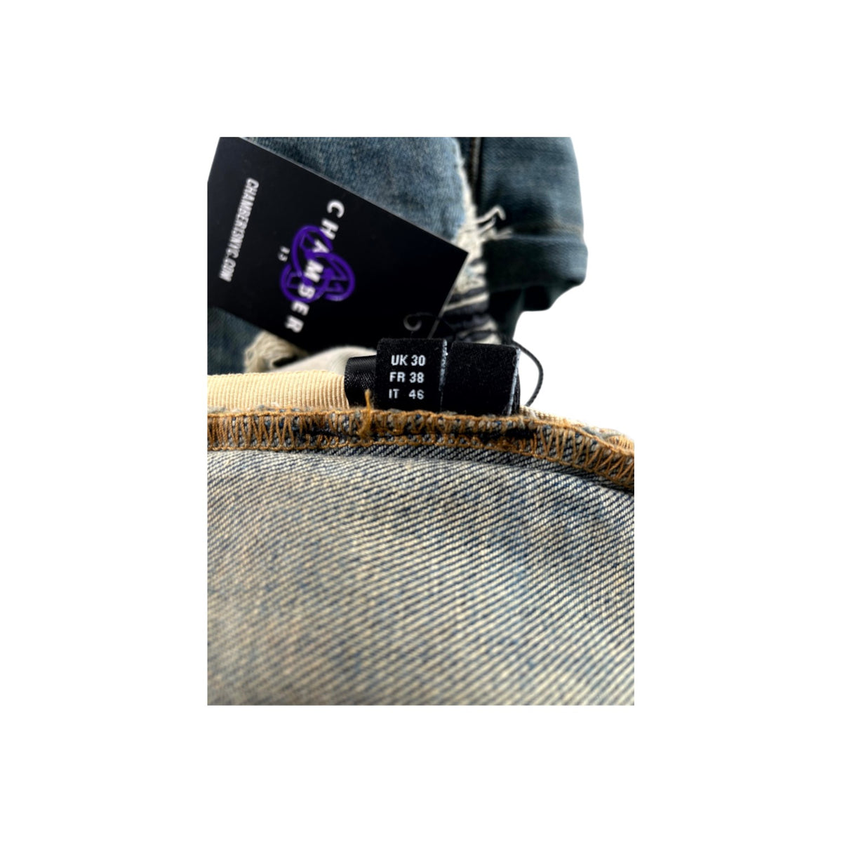 Amiri Patch Denim Cargo Vintage Wash & Black Pants