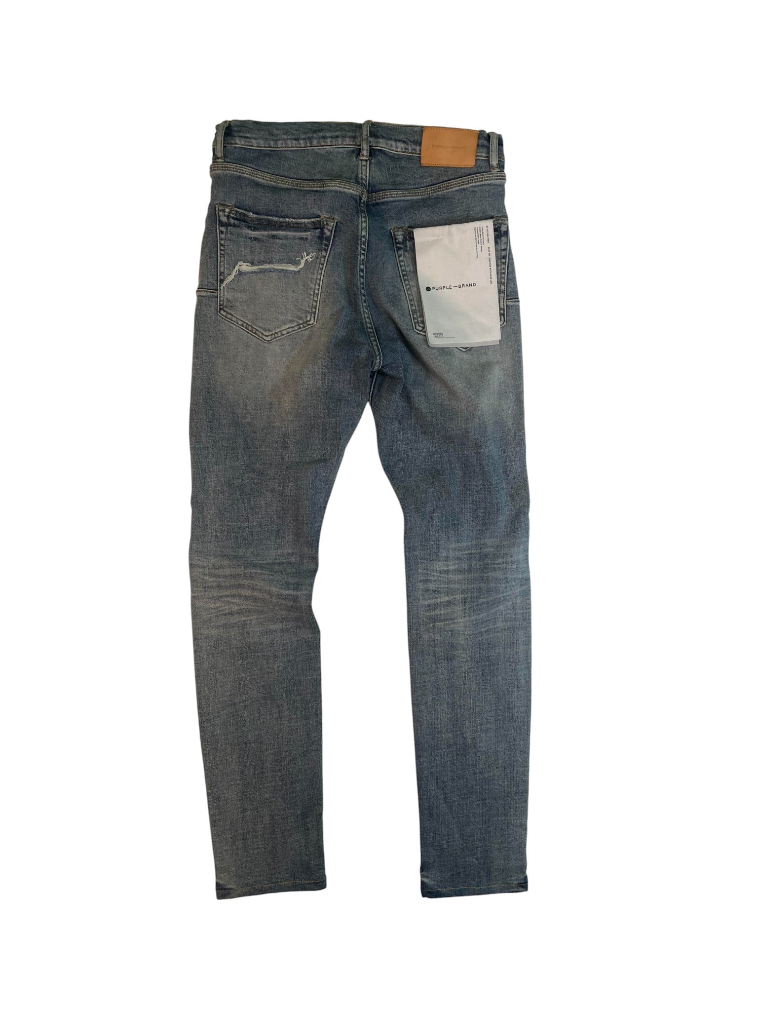 Purple Brand Light Wash Ripped Jeans