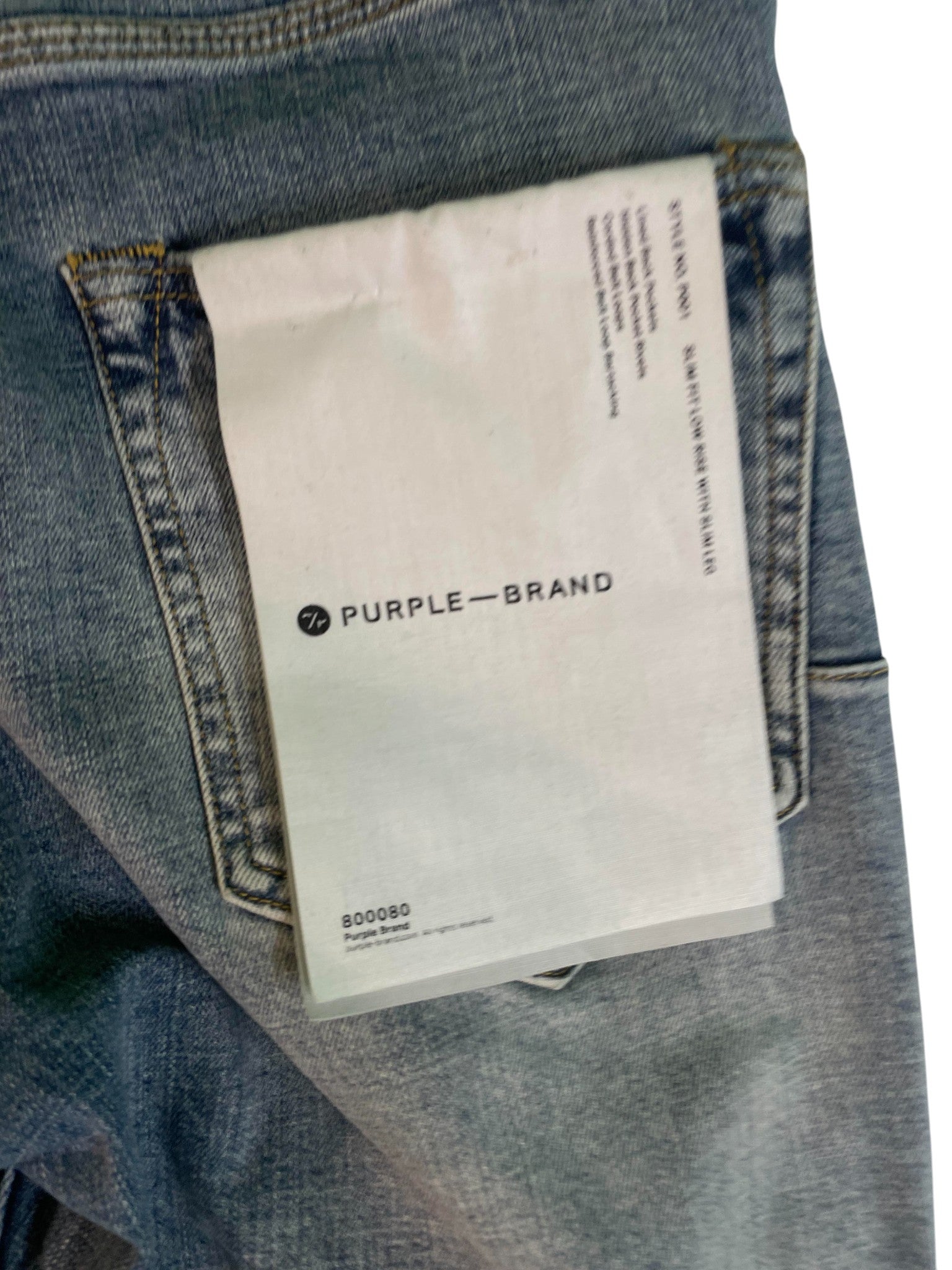Purple Brand Light Wash Ripped Jeans