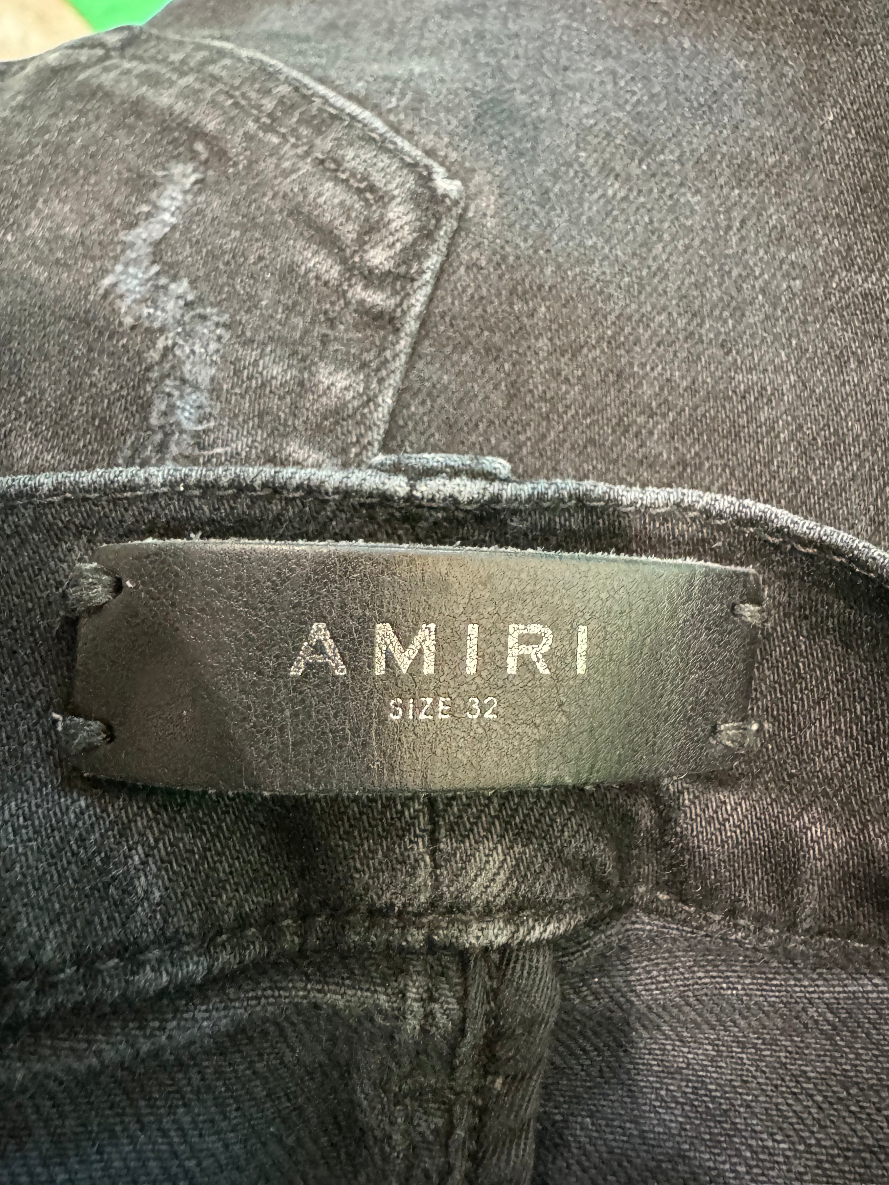 Amiri Thrasher Plain Black Jeans