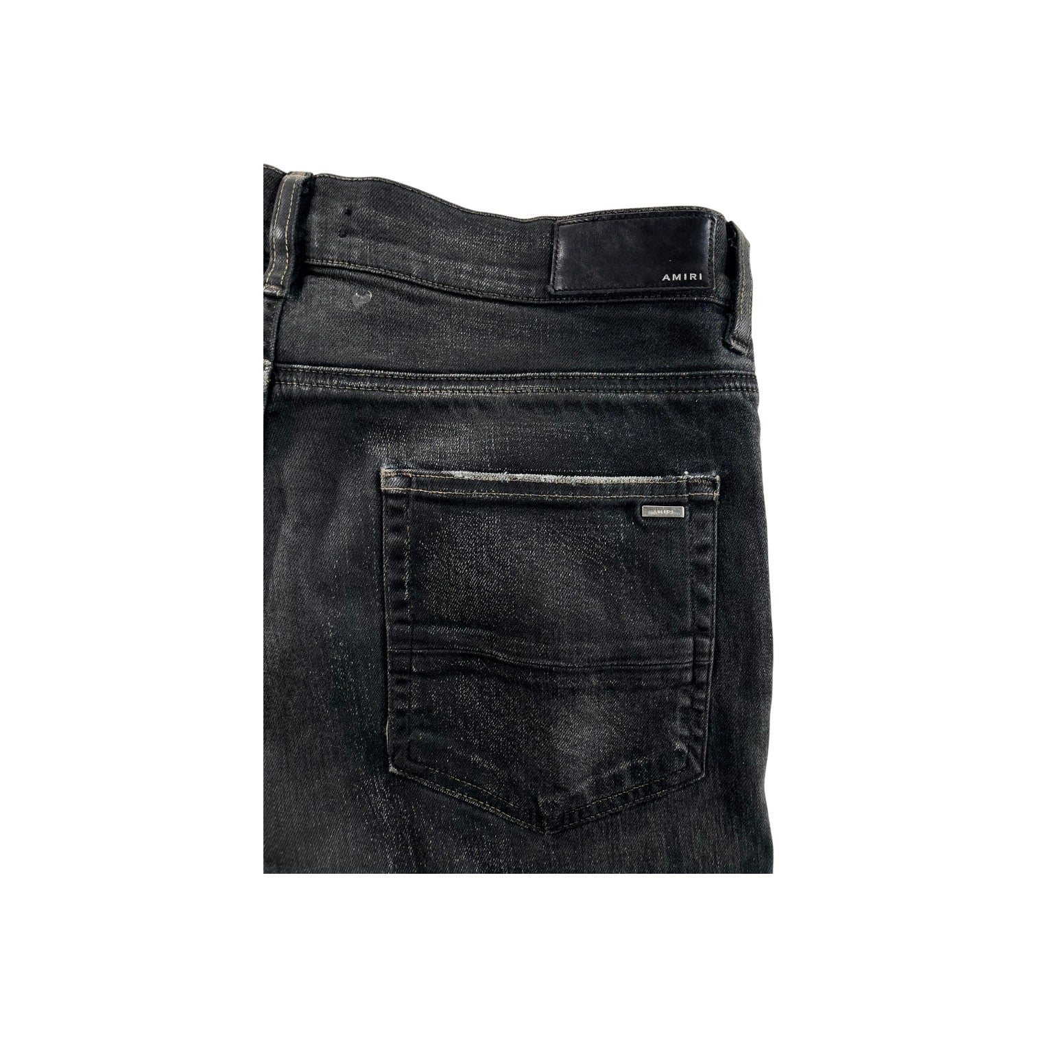 Amiri Shotgun Black Waxed Jeans
